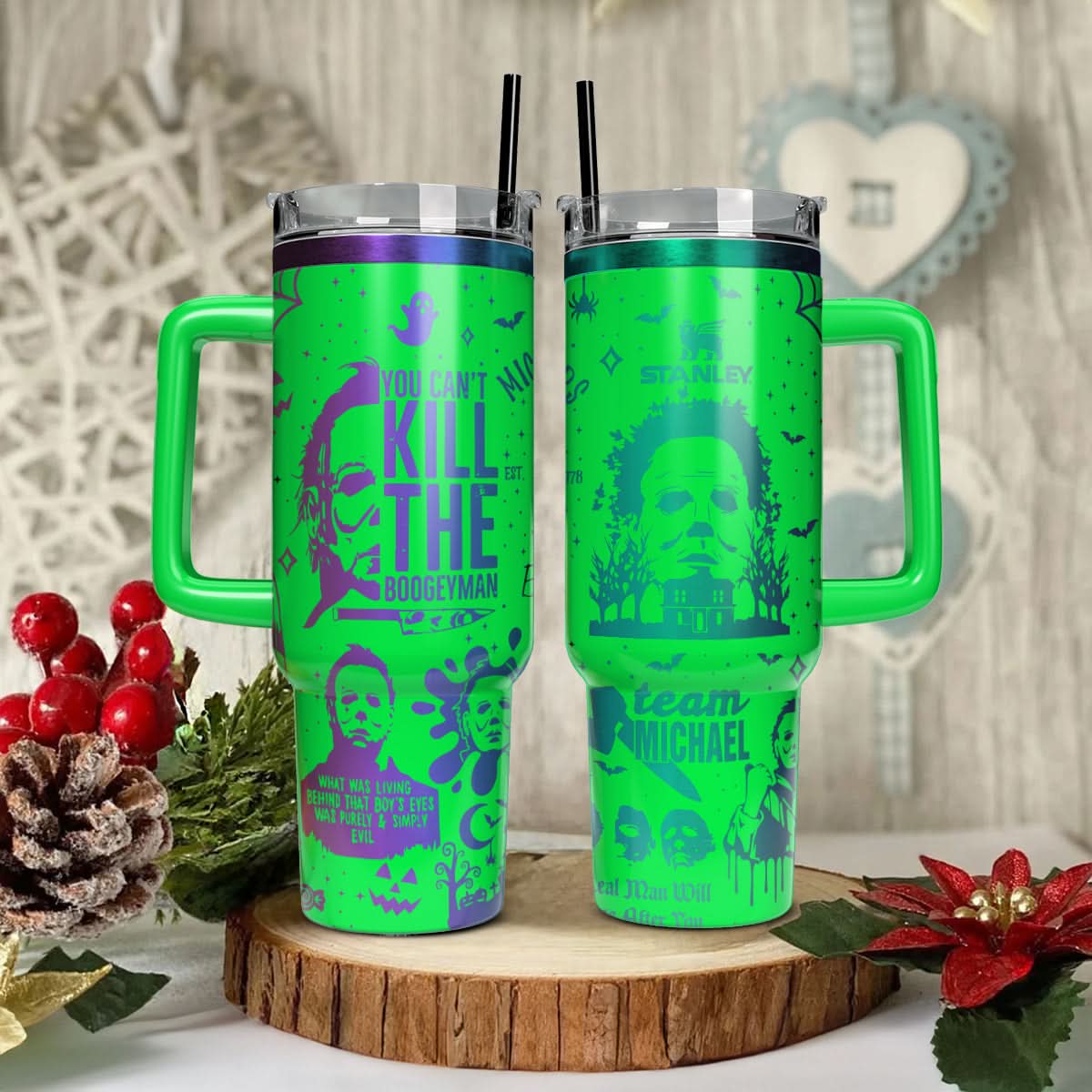 Michael Myers Horror Movies Custom Stanley Cup 40 oz 30 oz Tumbler With Handle