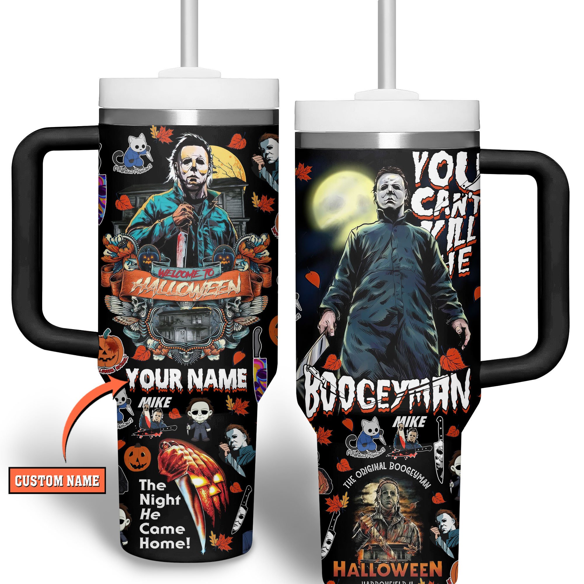 Michael Myers Horror Movies Custom Stanley Cup 40 oz 30 oz Tumbler With Handle