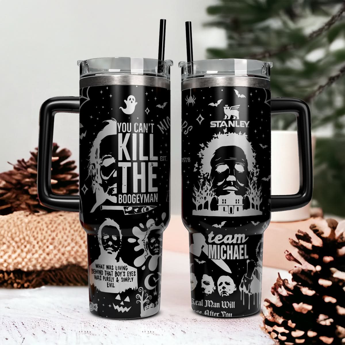 Michael Myers Horror Movies Custom Stanley Cup 40 oz 30 oz Tumbler With Handle
