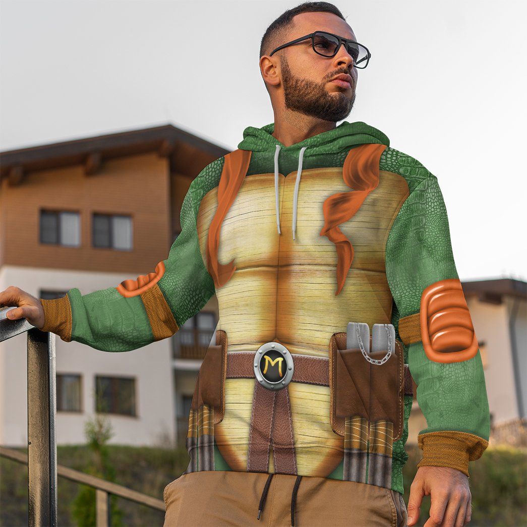 Michelangelo TMNT Mike Mikey Cosplay Costume Hoodie Sweatshirt T-Shirt Sweatpants Tracksuit - Stormmerch Exclusive