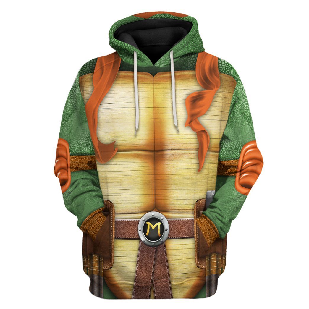 Michelangelo TMNT Mike Mikey Cosplay Costume Hoodie Sweatshirt T-Shirt Sweatpants Tracksuit - Stormmerch Exclusive
