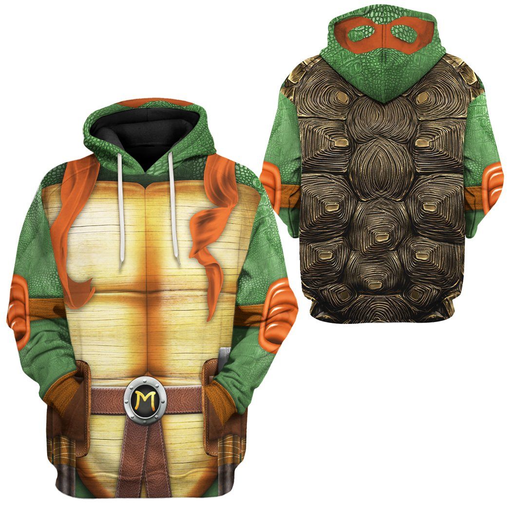 Michelangelo TMNT Mike Mikey Cosplay Costume Hoodie Sweatshirt T-Shirt Sweatpants Tracksuit - Stormmerch Exclusive