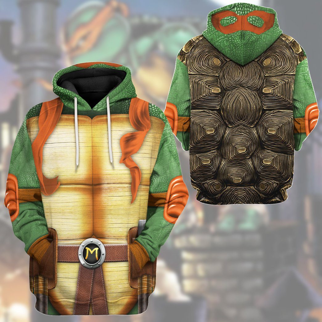 Michelangelo TMNT Mike Mikey Cosplay Costume Hoodie Sweatshirt T-Shirt Sweatpants Tracksuit - Stormmerch Exclusive