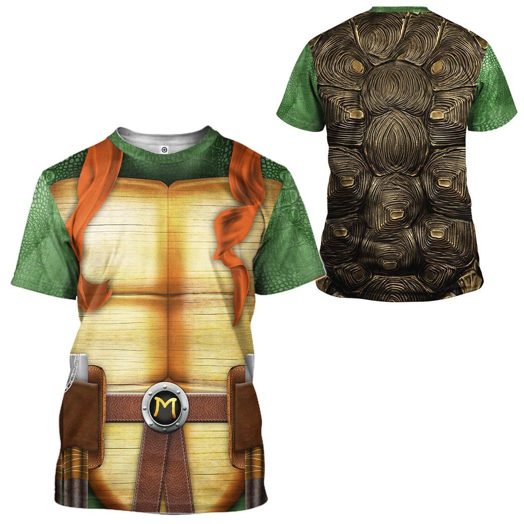 Michelangelo TMNT Mike Mikey Cosplay Costume Hoodie Sweatshirt T-Shirt Sweatpants Tracksuit - Stormmerch Exclusive