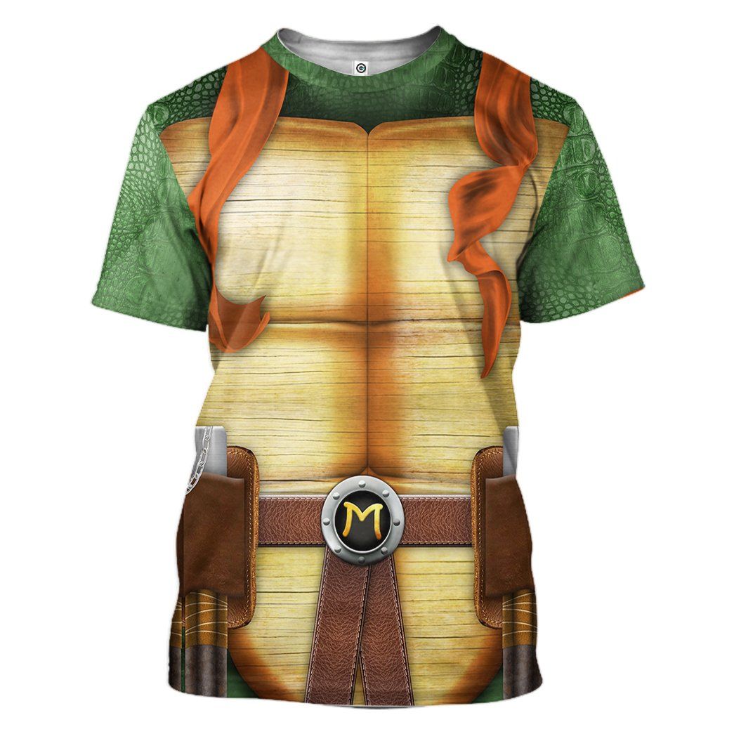 Michelangelo TMNT Mike Mikey Cosplay Costume Hoodie Sweatshirt T-Shirt Sweatpants Tracksuit - Stormmerch Exclusive