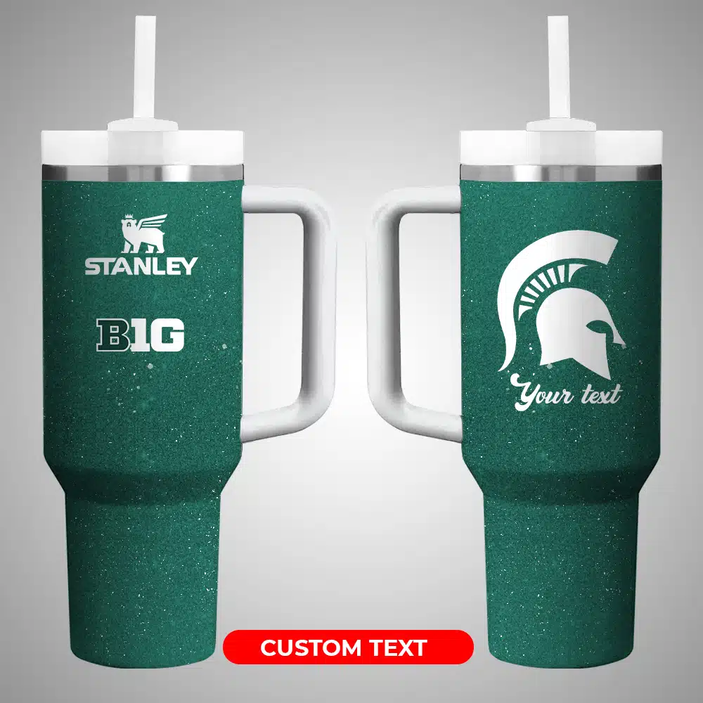Michigan State Spartans NCAA Custom Stanley Cup 40 oz 30 oz Tumbler With Handle