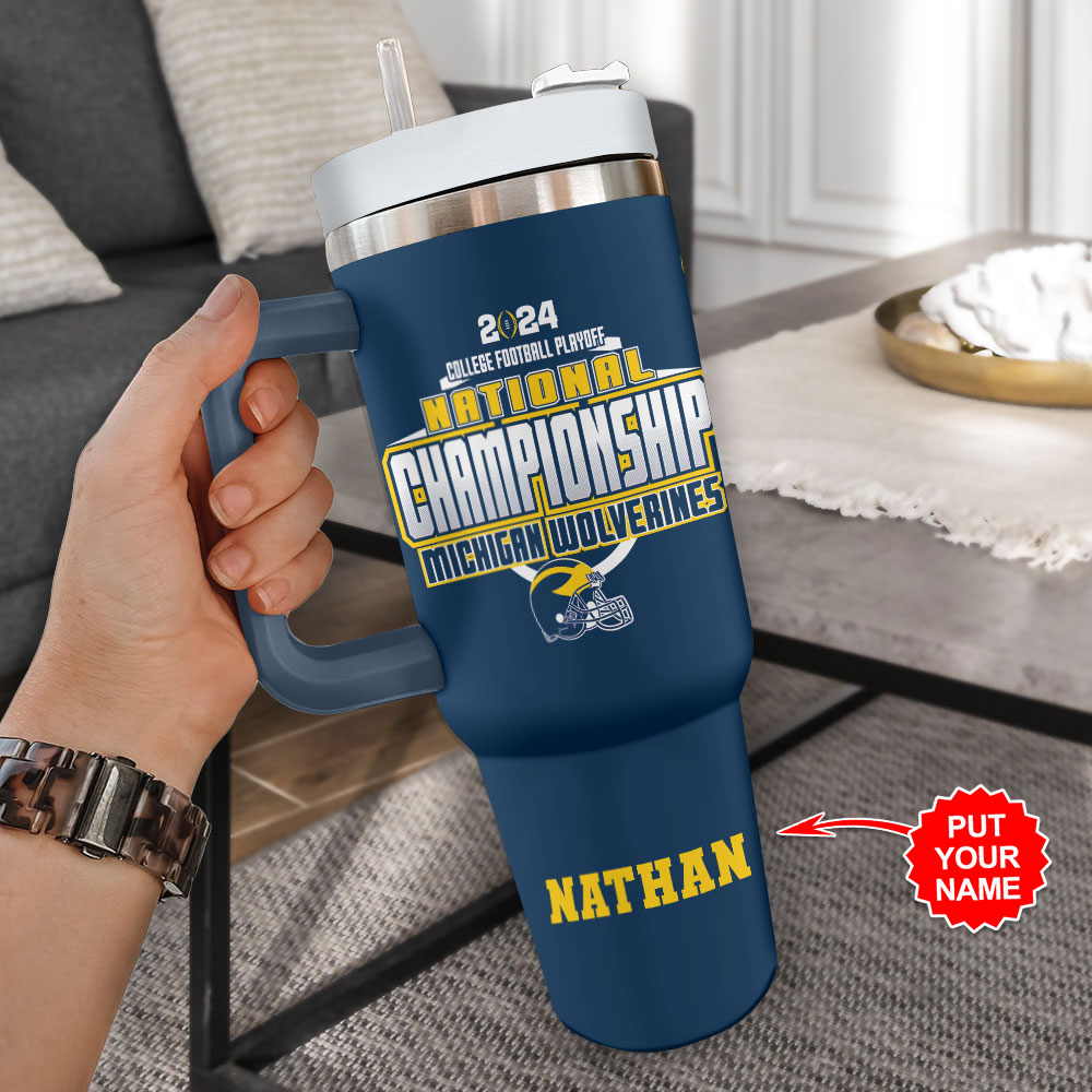 Michigan Wolverines NCAA Custom Stanley Cup 40 oz 30 oz Tumbler With Handle