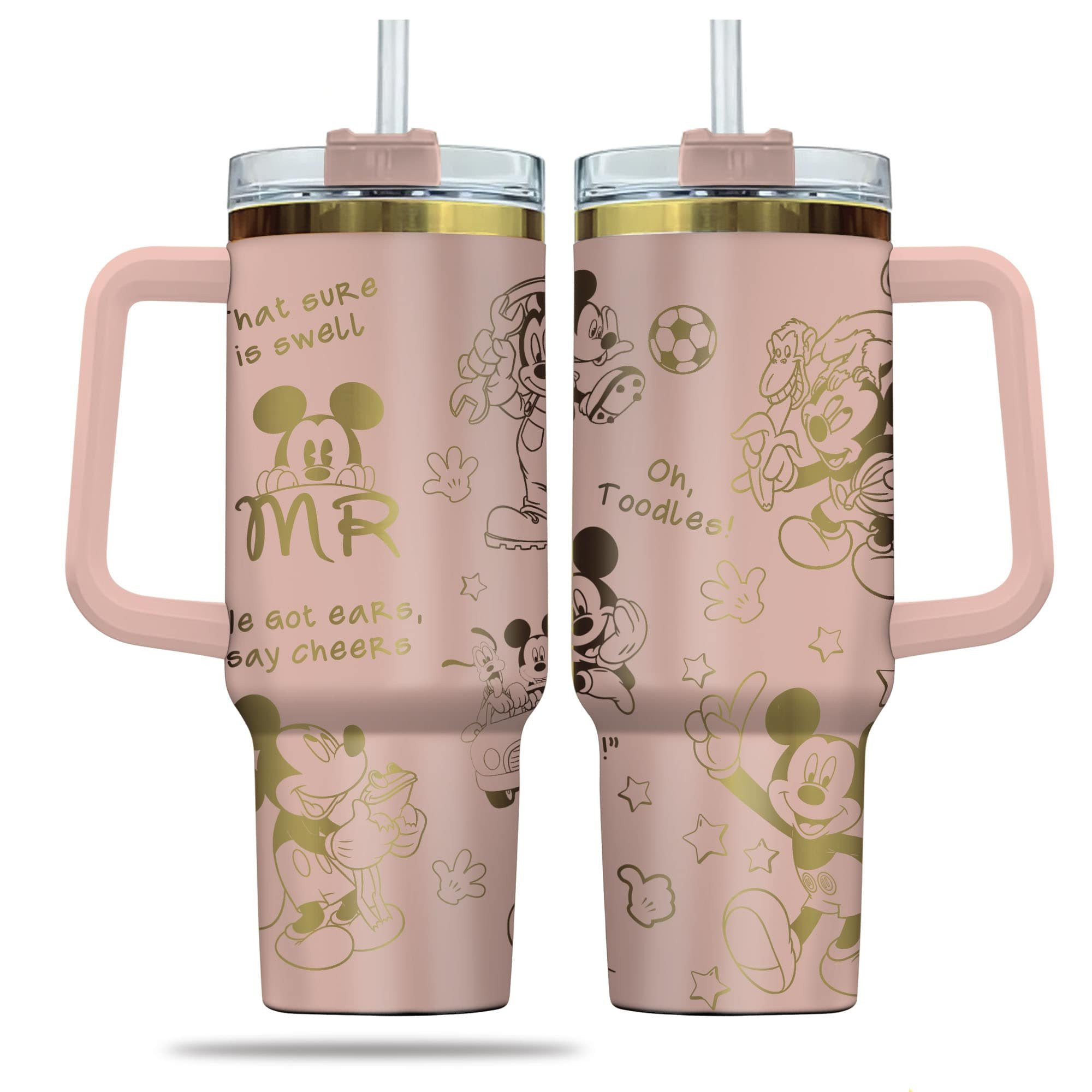 Mickey Cartoon Custom Stanley Cup 40 oz 30 oz Tumbler With Handle