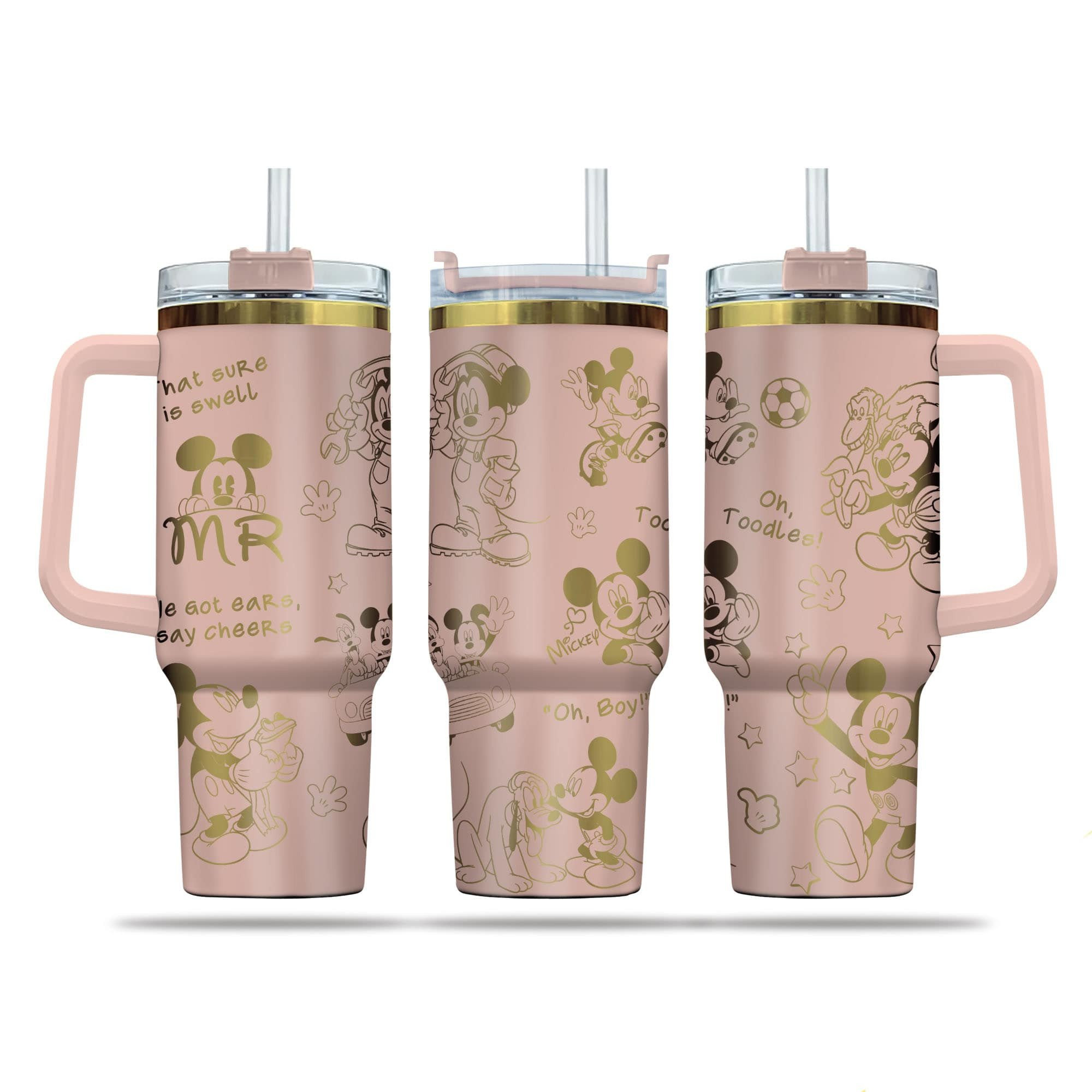 Mickey Cartoon Custom Stanley Cup 40 oz 30 oz Tumbler With Handle