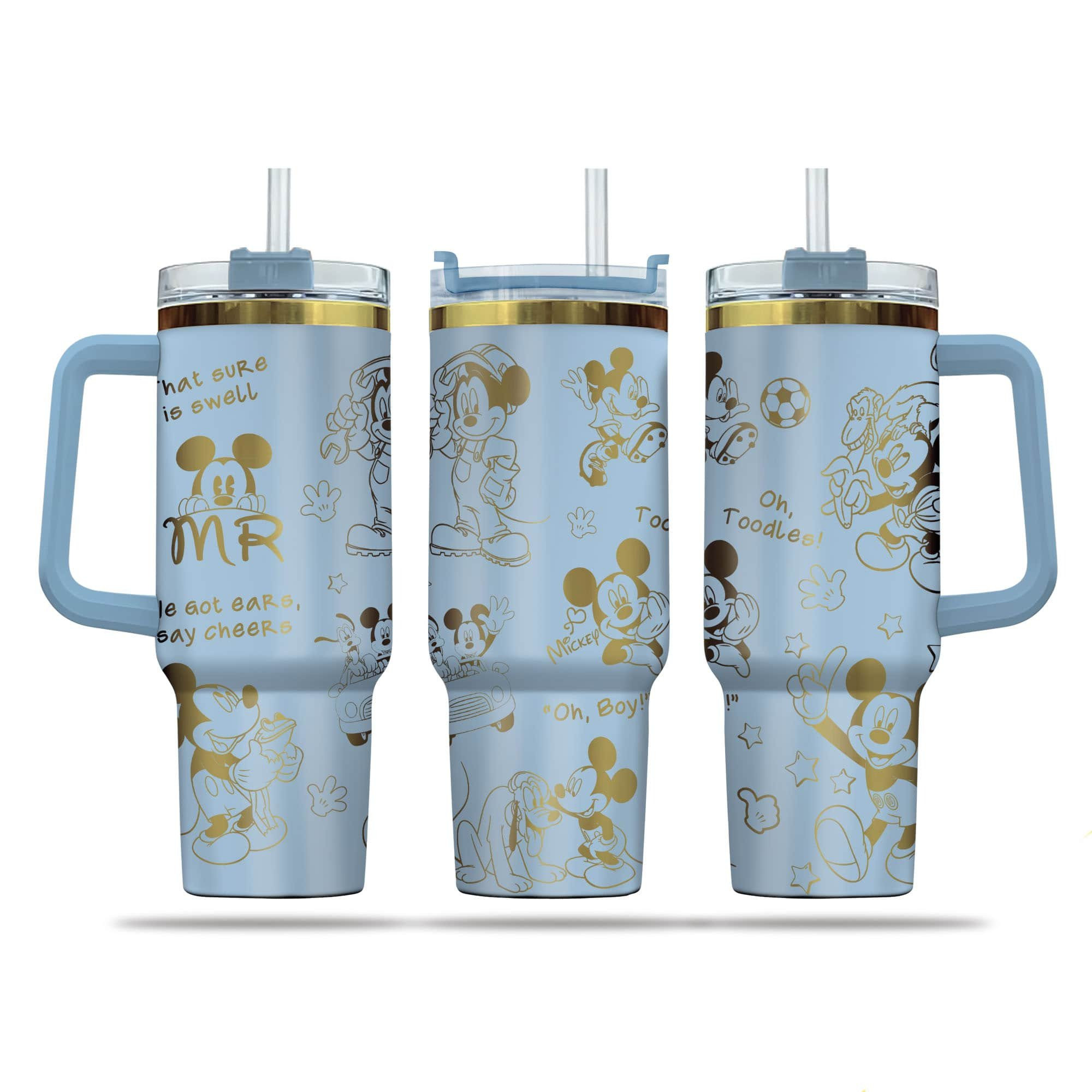 Mickey Cartoon Custom Stanley Cup 40 oz 30 oz Tumbler With Handle