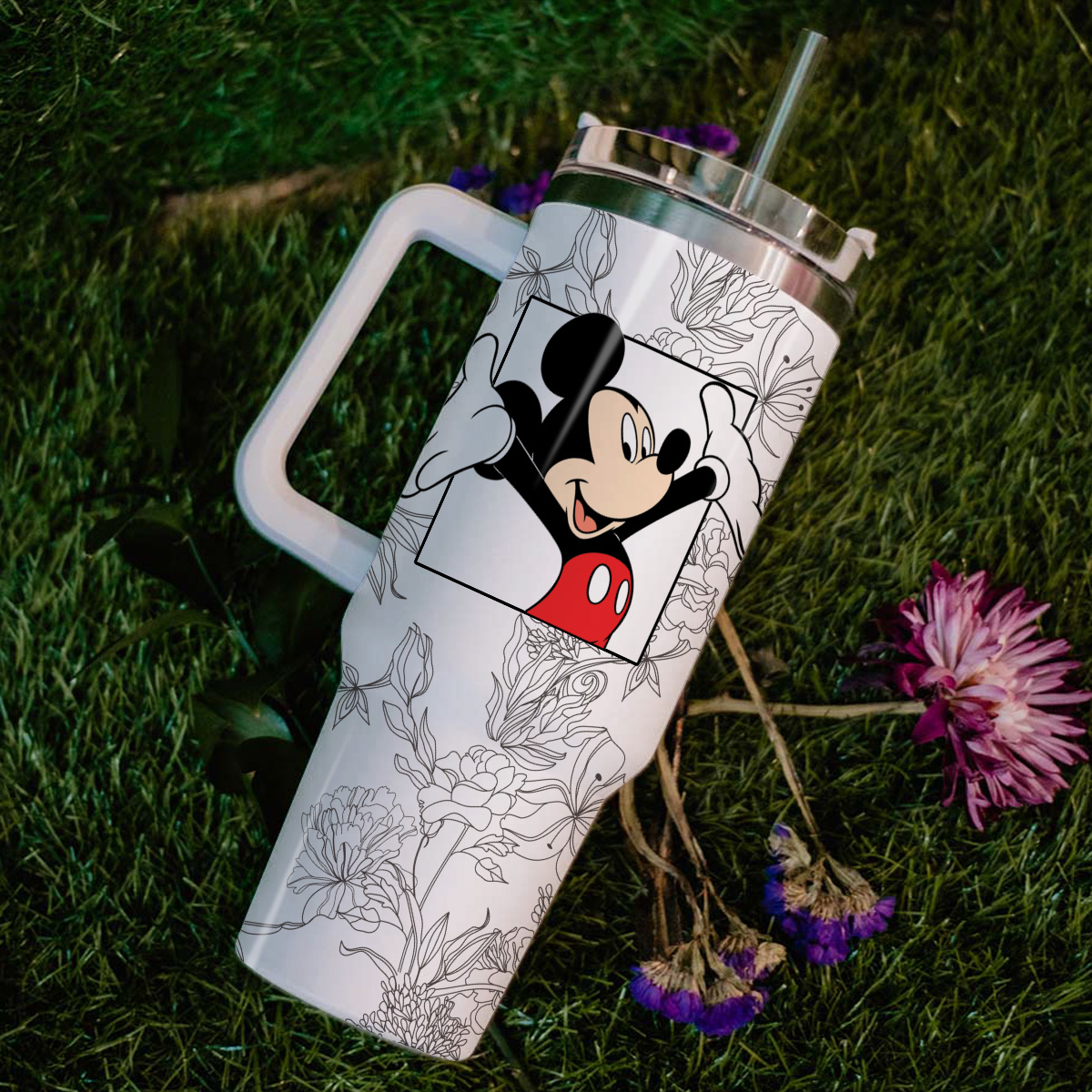 Mickey Mouse And Friends Cartoon Custom Stanley Cup 40 oz 30 oz Tumbler With Handle