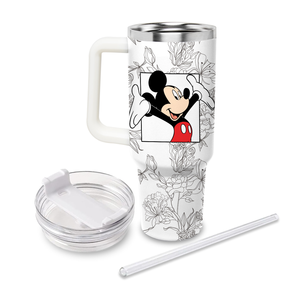 Mickey Mouse And Friends Cartoon Custom Stanley Cup 40 oz 30 oz Tumbler With Handle
