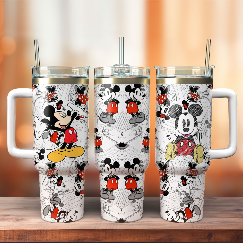 Mickey Mouse Cartoon Custom Stanley Cup 40 oz 30 oz Tumbler With Handle