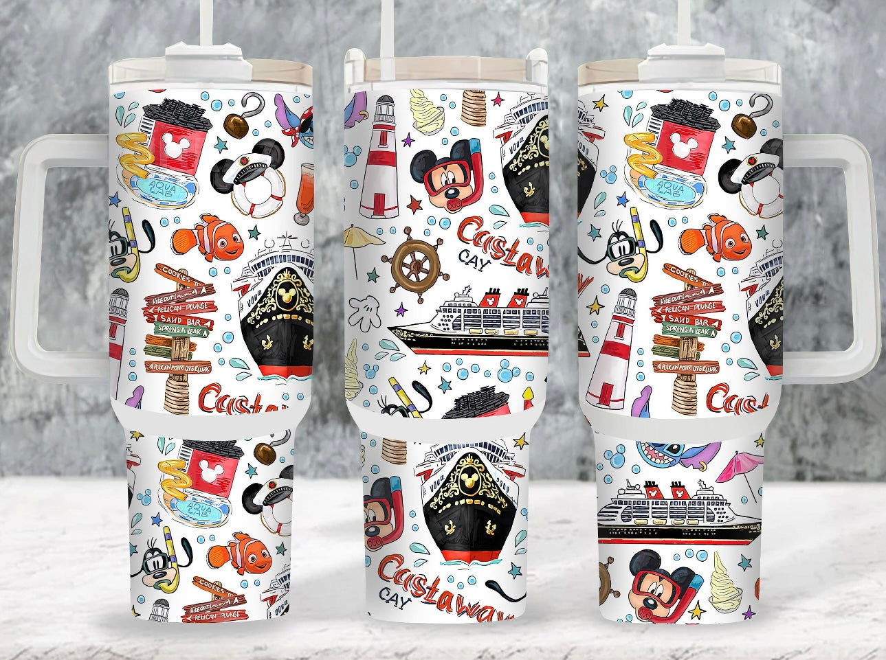 Mickey Mouse Cartoon Custom Stanley Cup 40 oz 30 oz Tumbler With Handle