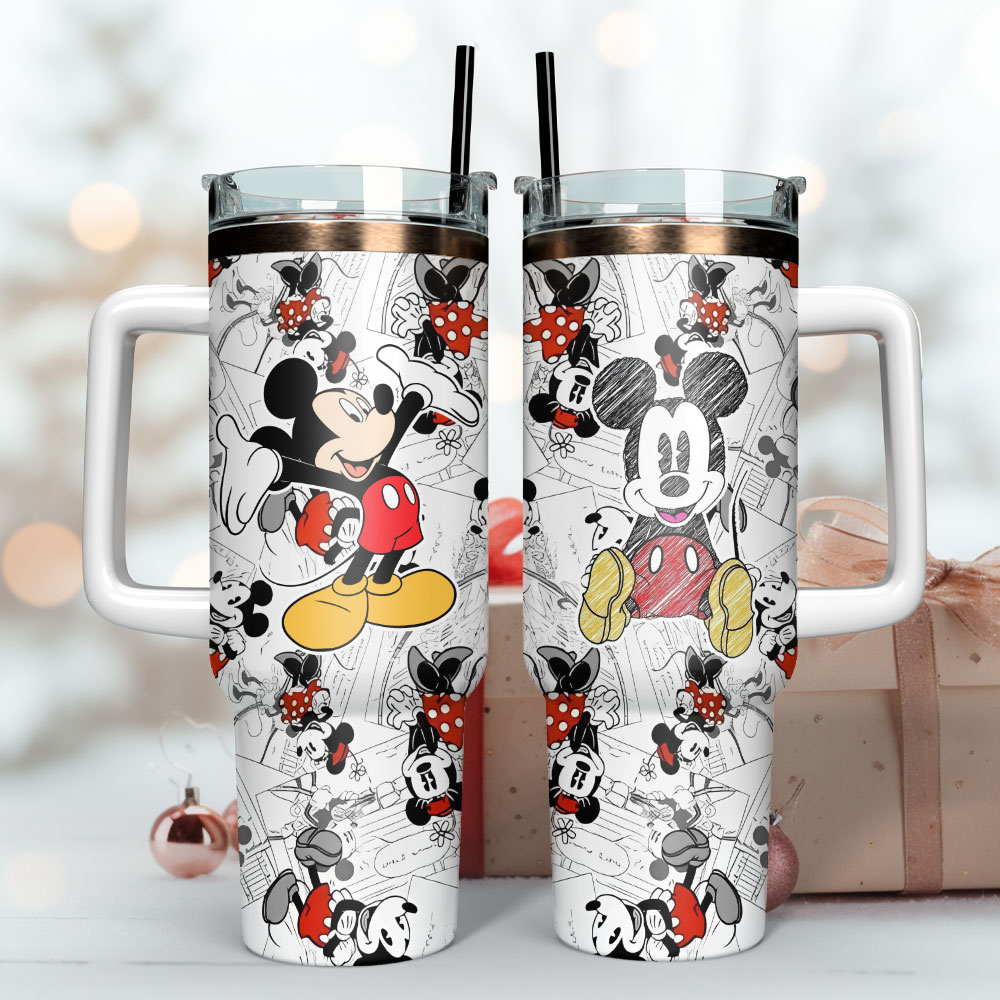 Mickey Mouse Cartoon Custom Stanley Cup 40 oz 30 oz Tumbler With Handle