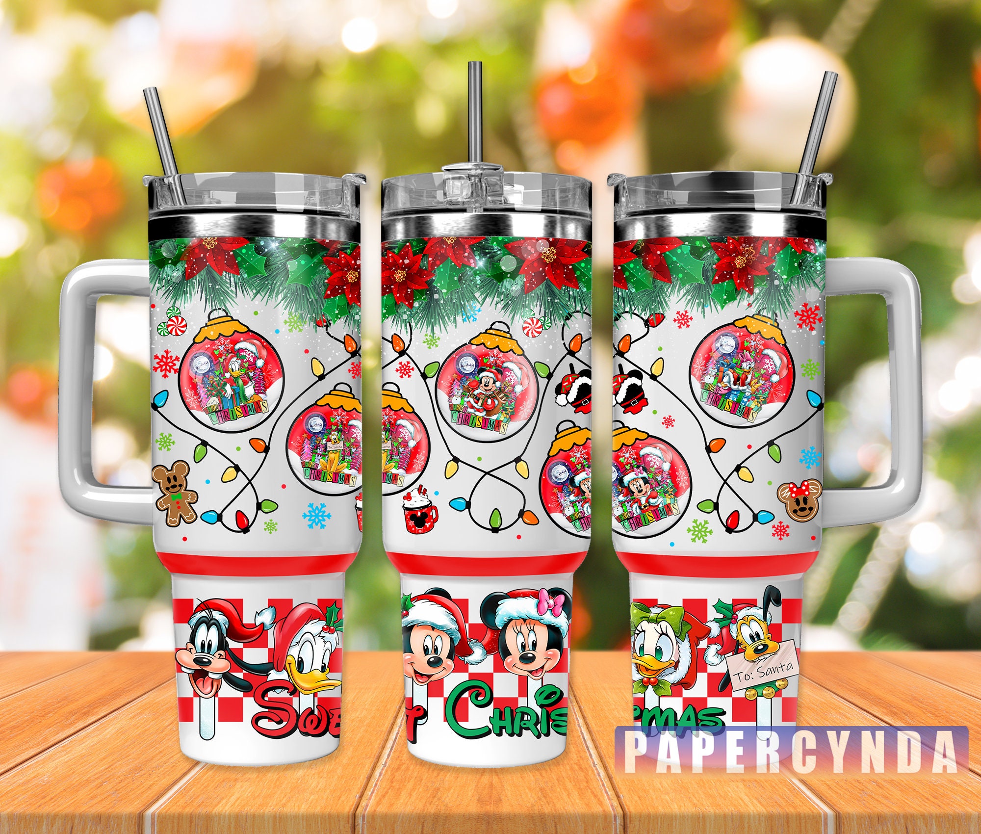 Mickey Mouse Christmas Custom Stanley Cup 40 oz 30 oz Tumbler With Handle