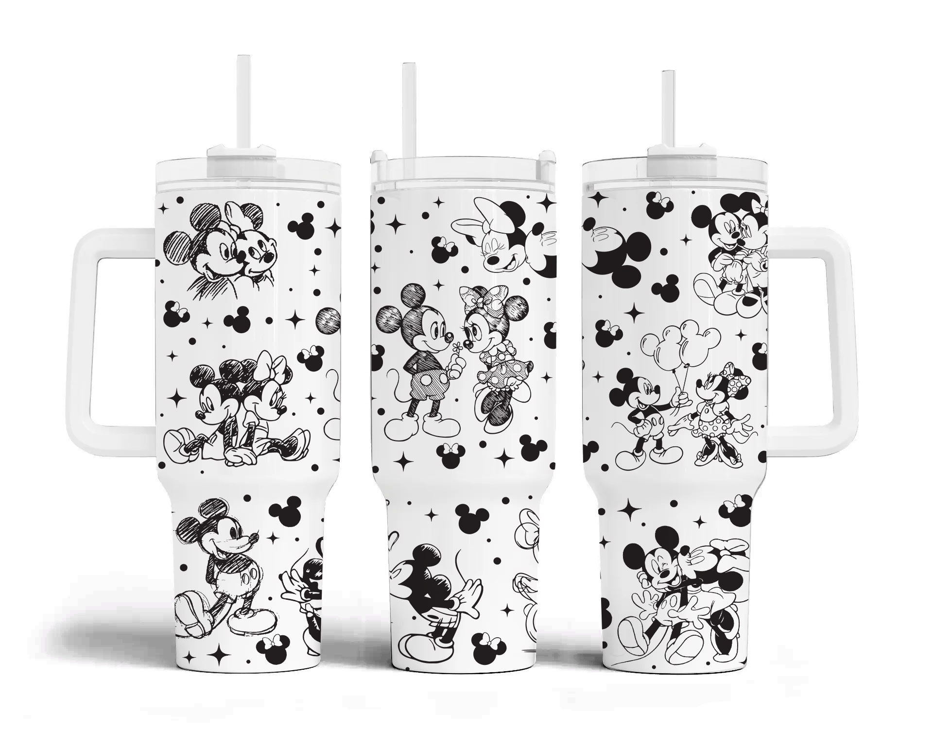 Mickey Mouse Disney Cartoon Custom Stanley Cup 40 oz 30 oz Tumbler With Handle