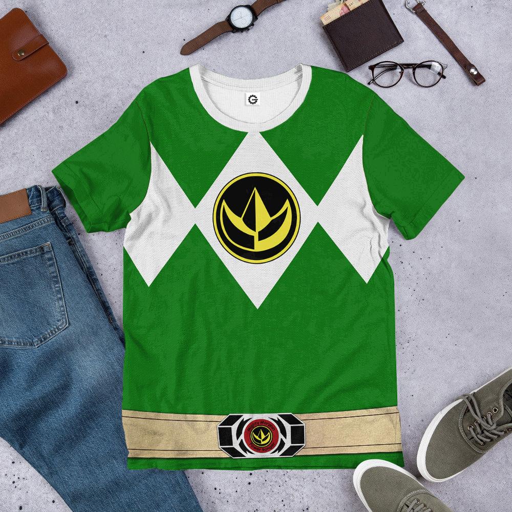 Mighty Morphin Power Ranger Green Costume Hoodie Sweatshirt T-Shirt Sweatpants Tracksuit - Stormmerch Exclusive
