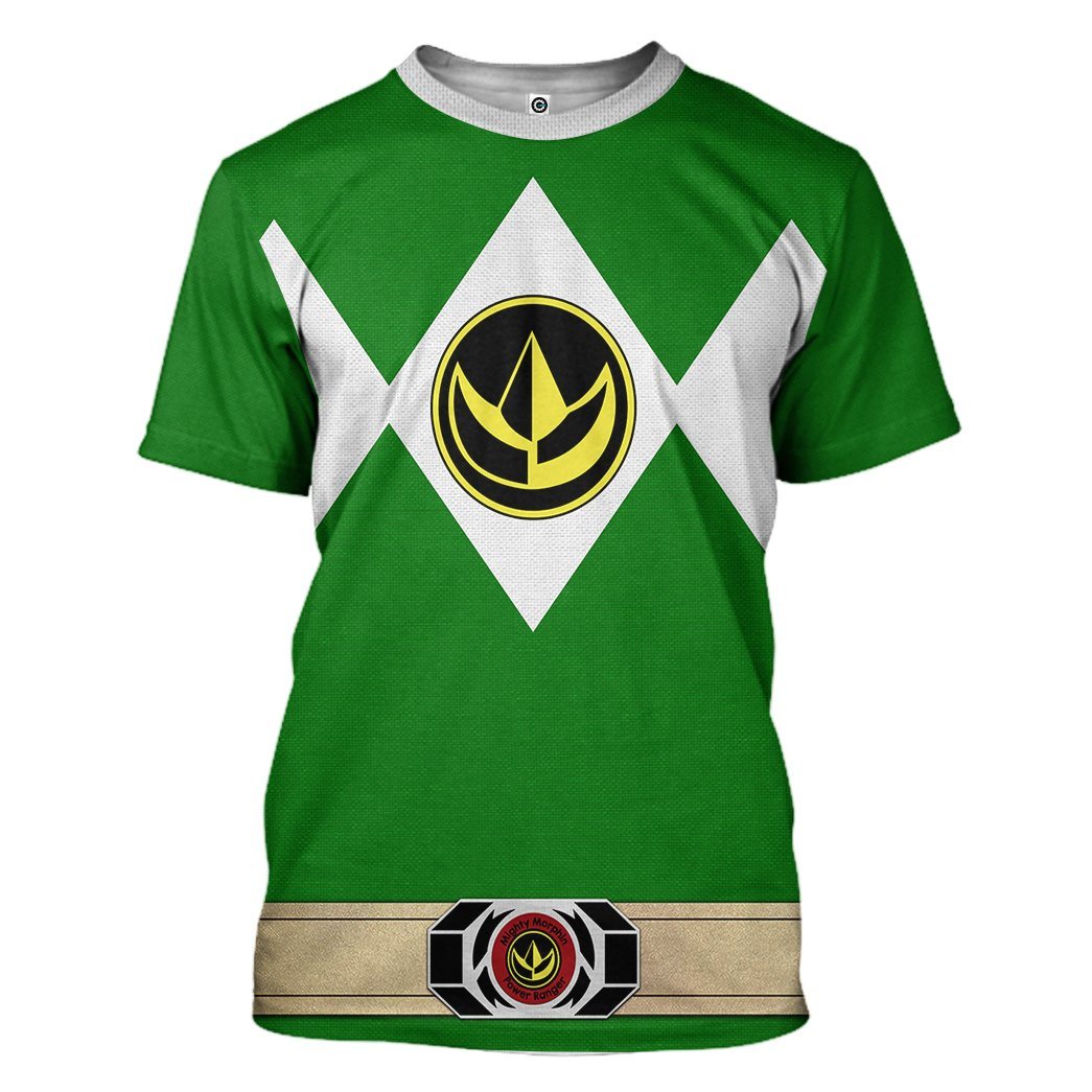 Mighty Morphin Power Ranger Green Costume Hoodie Sweatshirt T-Shirt Sweatpants Tracksuit - Stormmerch Exclusive