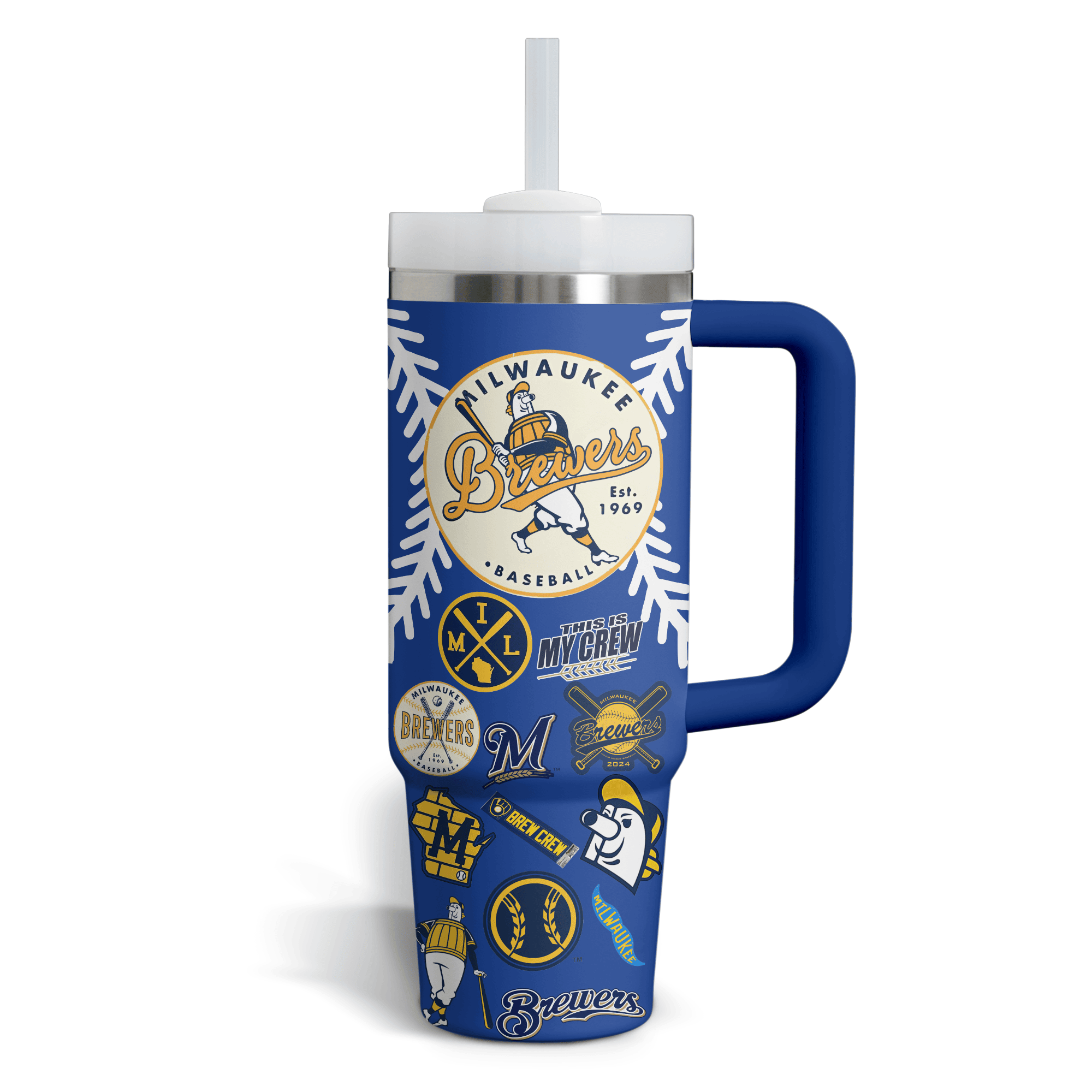 Milwaukee Brewers MLB Custom Stanley Cup 40 oz 30 oz Tumbler With Handle