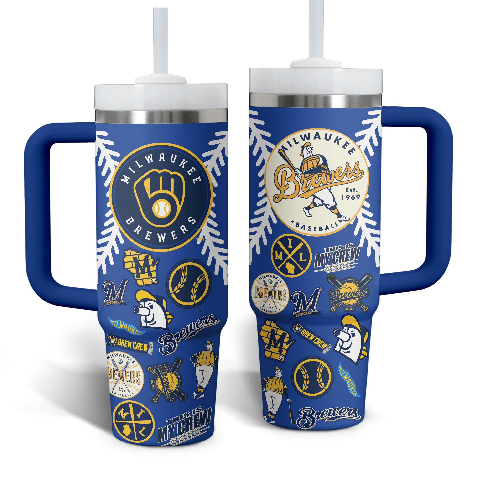 Milwaukee Brewers MLB Custom Stanley Cup 40 oz 30 oz Tumbler With Handle
