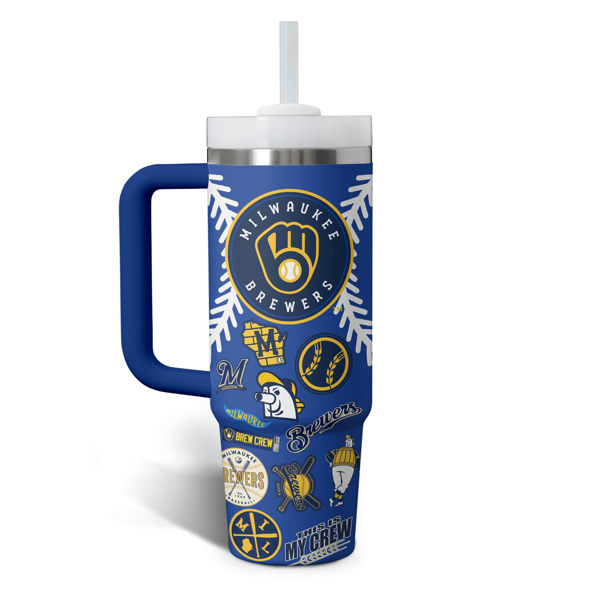 Milwaukee Brewers MLB Custom Stanley Cup 40 oz 30 oz Tumbler With Handle