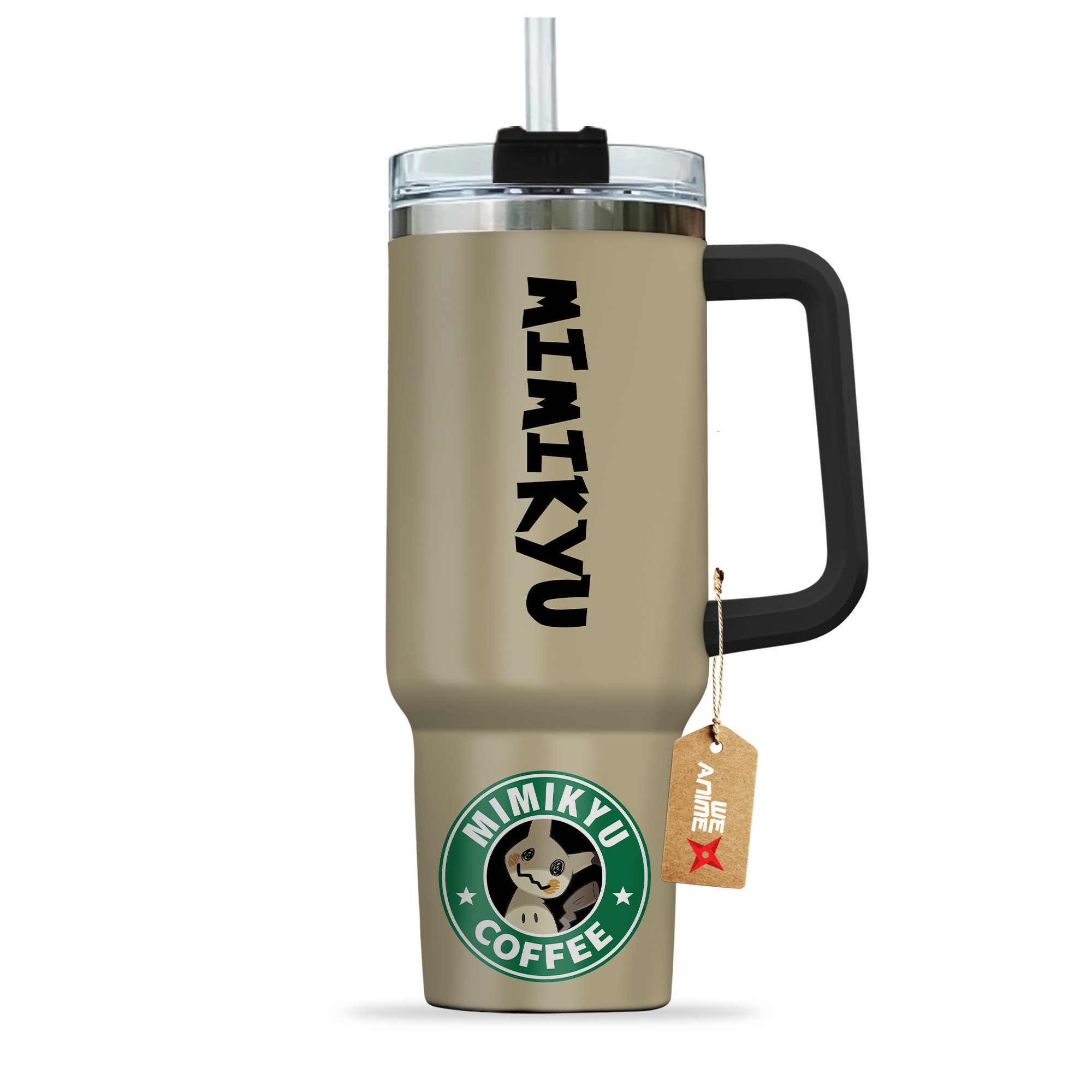 Mimikyu Coffee Pokemon Anime Custom Stanley Cup 40 oz 30 oz Tumbler With Handle
