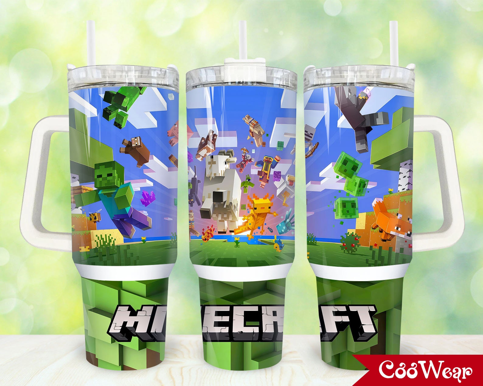 Minecraft Games Custom Stanley Cup 40 oz 30 oz Tumbler With Handle