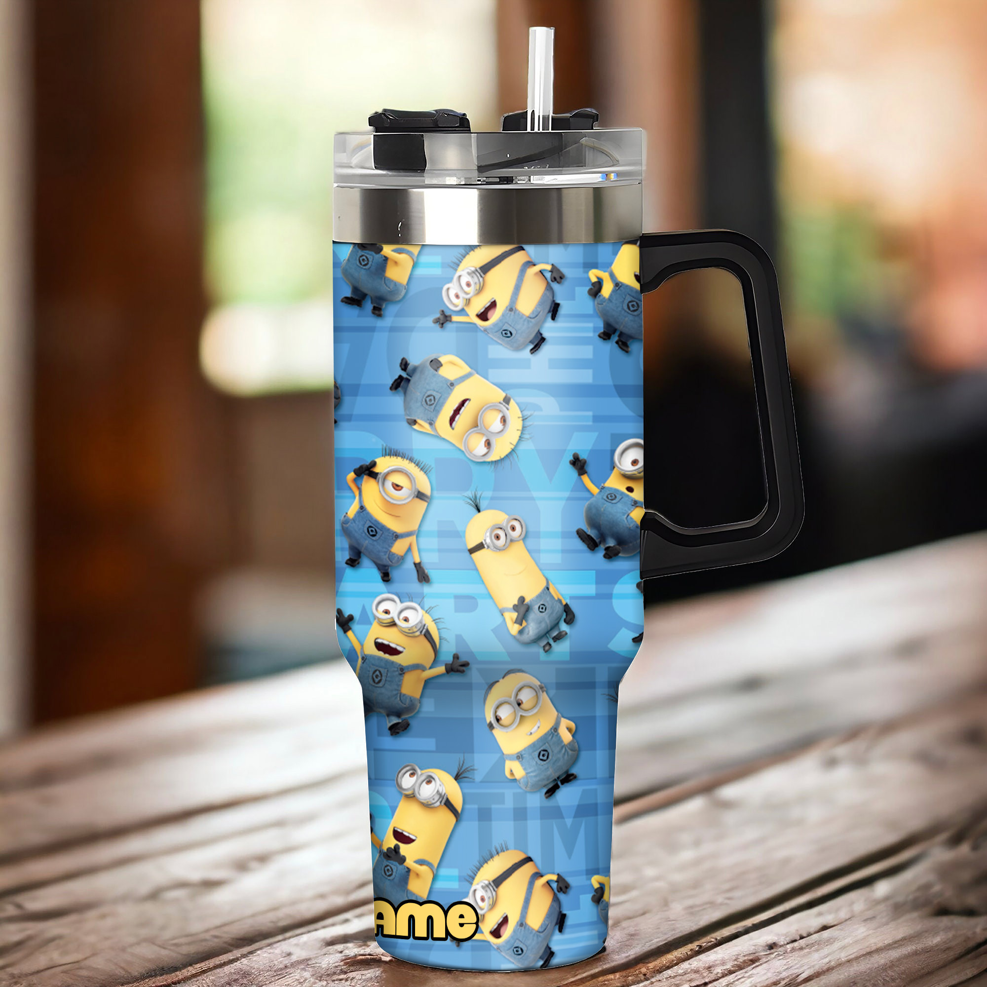 Minion Cartoon Custom Stanley Cup 40 oz 30 oz Tumbler With Handle