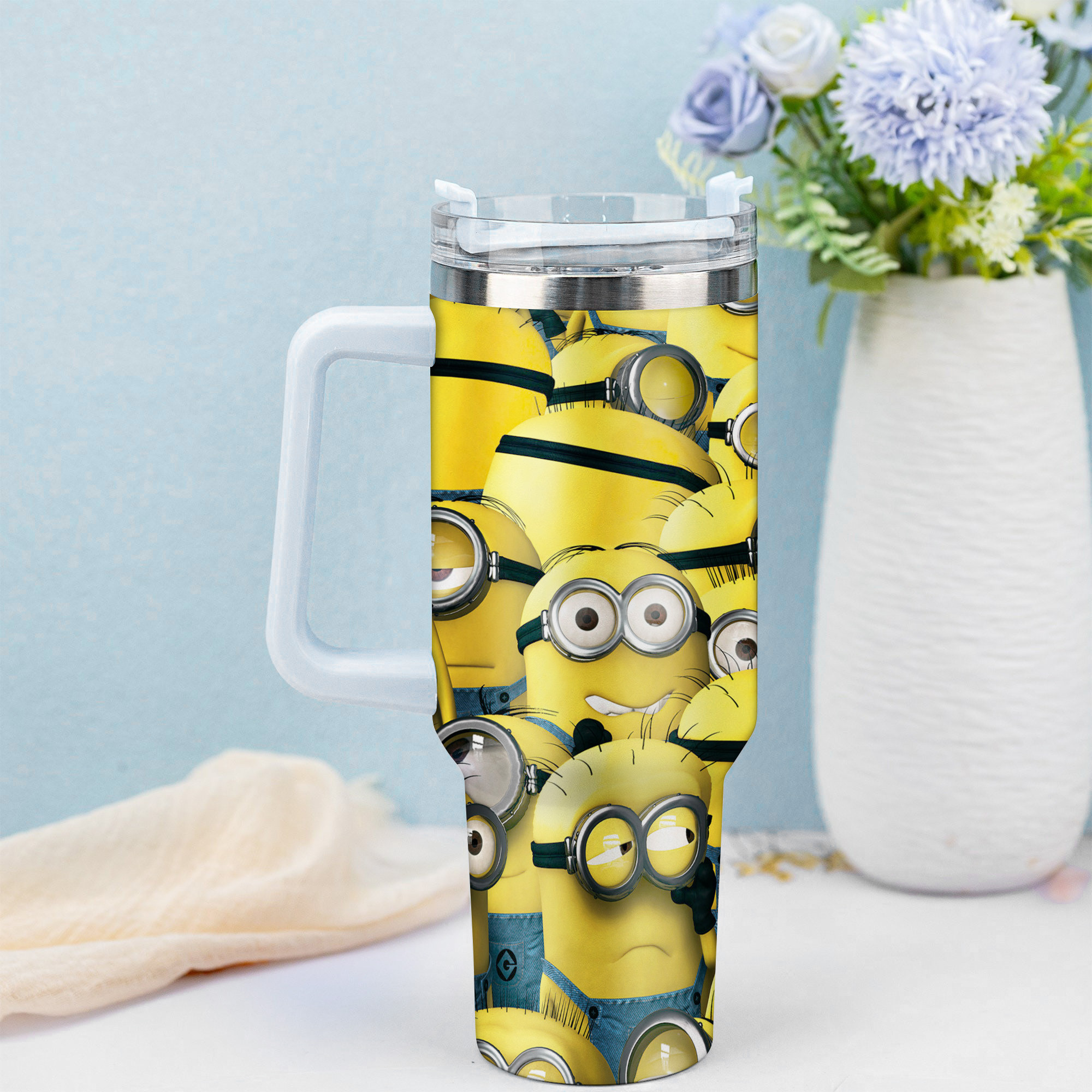 Minion Cartoon Custom Stanley Cup 40 oz 30 oz Tumbler With Handle