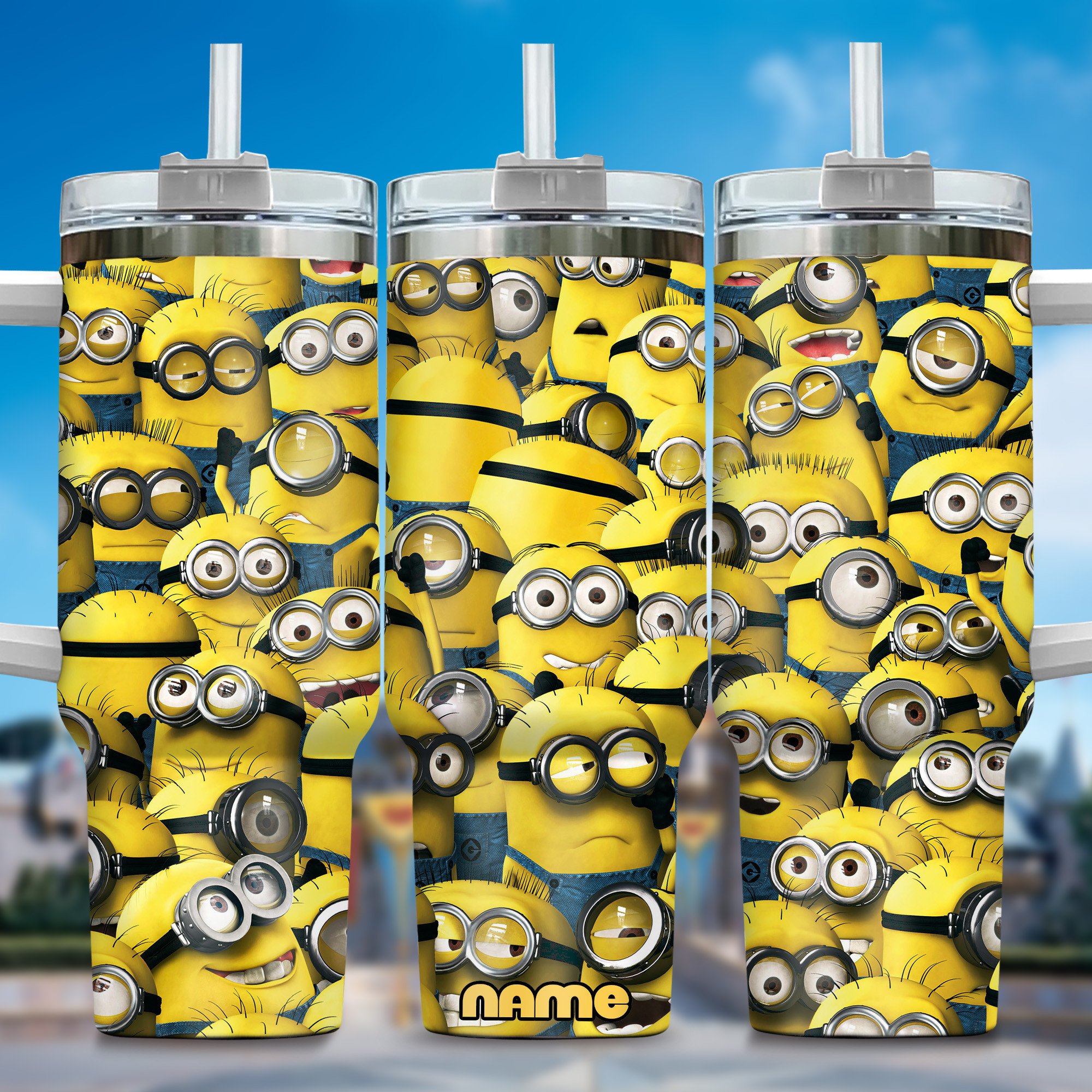 Minion Cartoon Custom Stanley Cup 40 oz 30 oz Tumbler With Handle