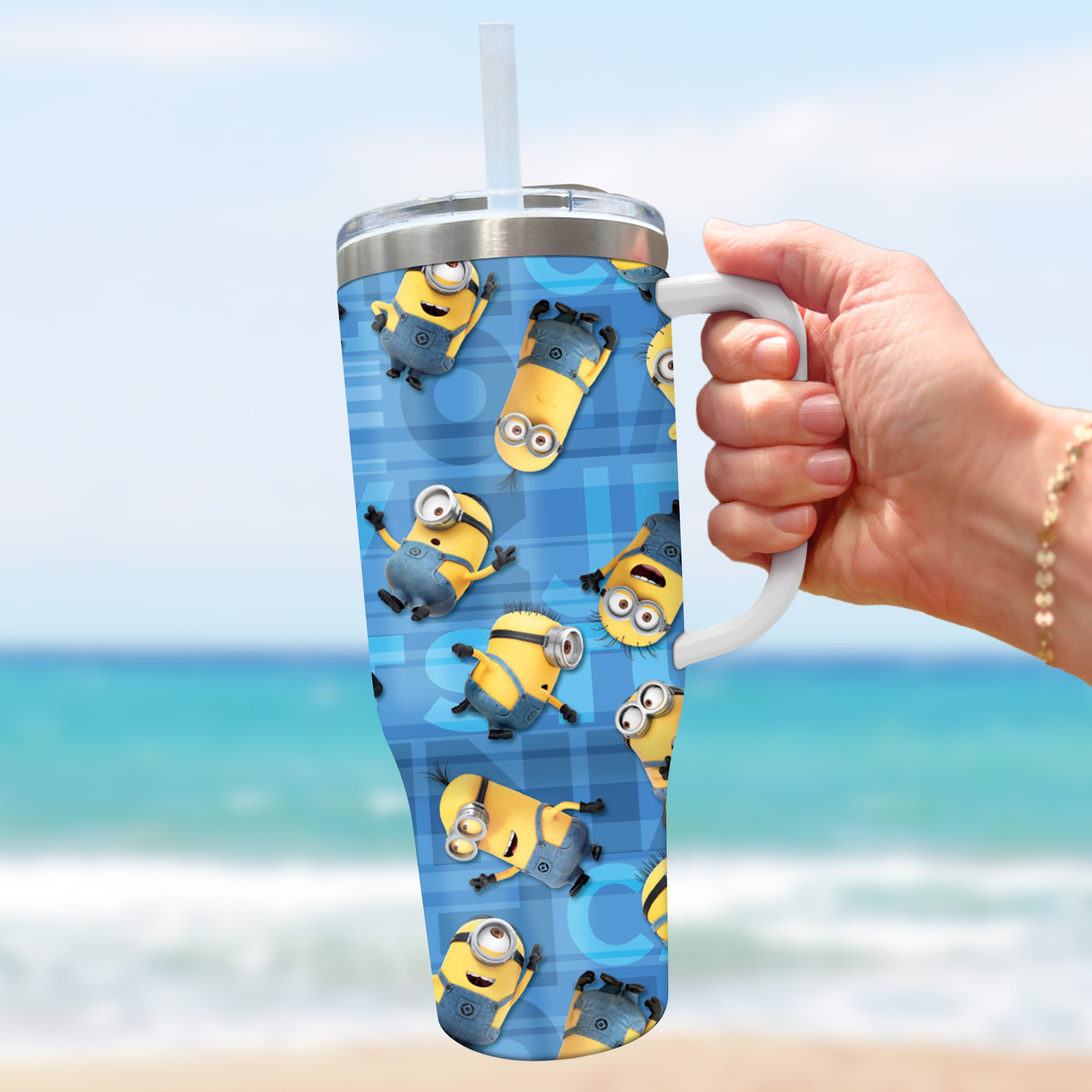 Minion Cartoon Custom Stanley Cup 40 oz 30 oz Tumbler With Handle