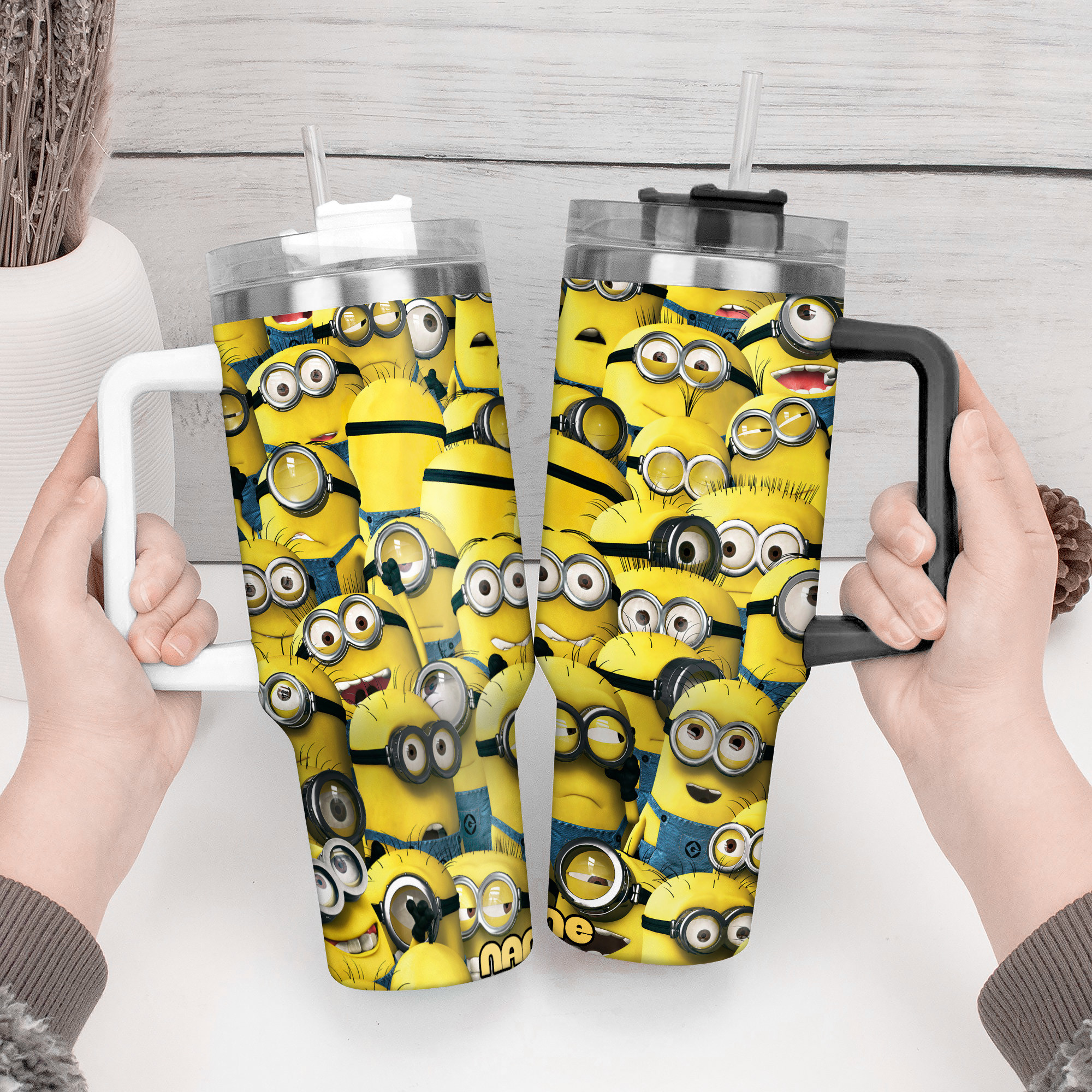 Minion Cartoon Custom Stanley Cup 40 oz 30 oz Tumbler With Handle