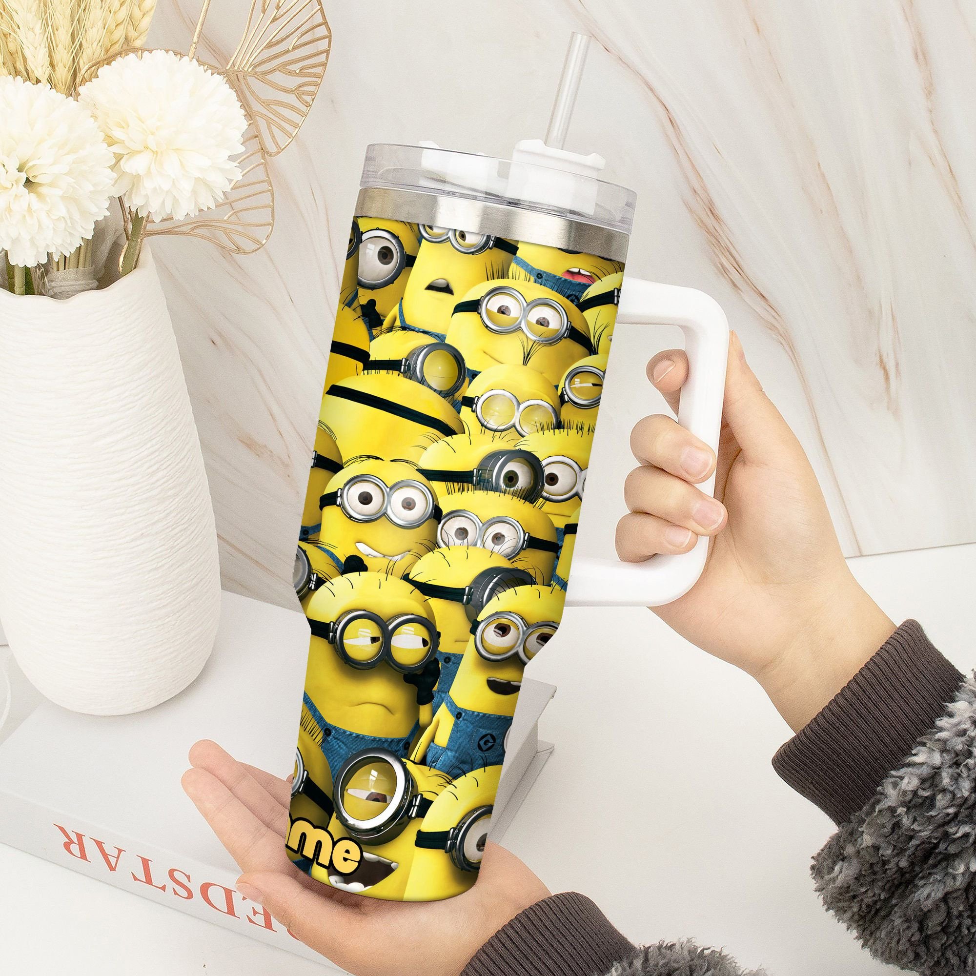 Minion Cartoon Custom Stanley Cup 40 oz 30 oz Tumbler With Handle