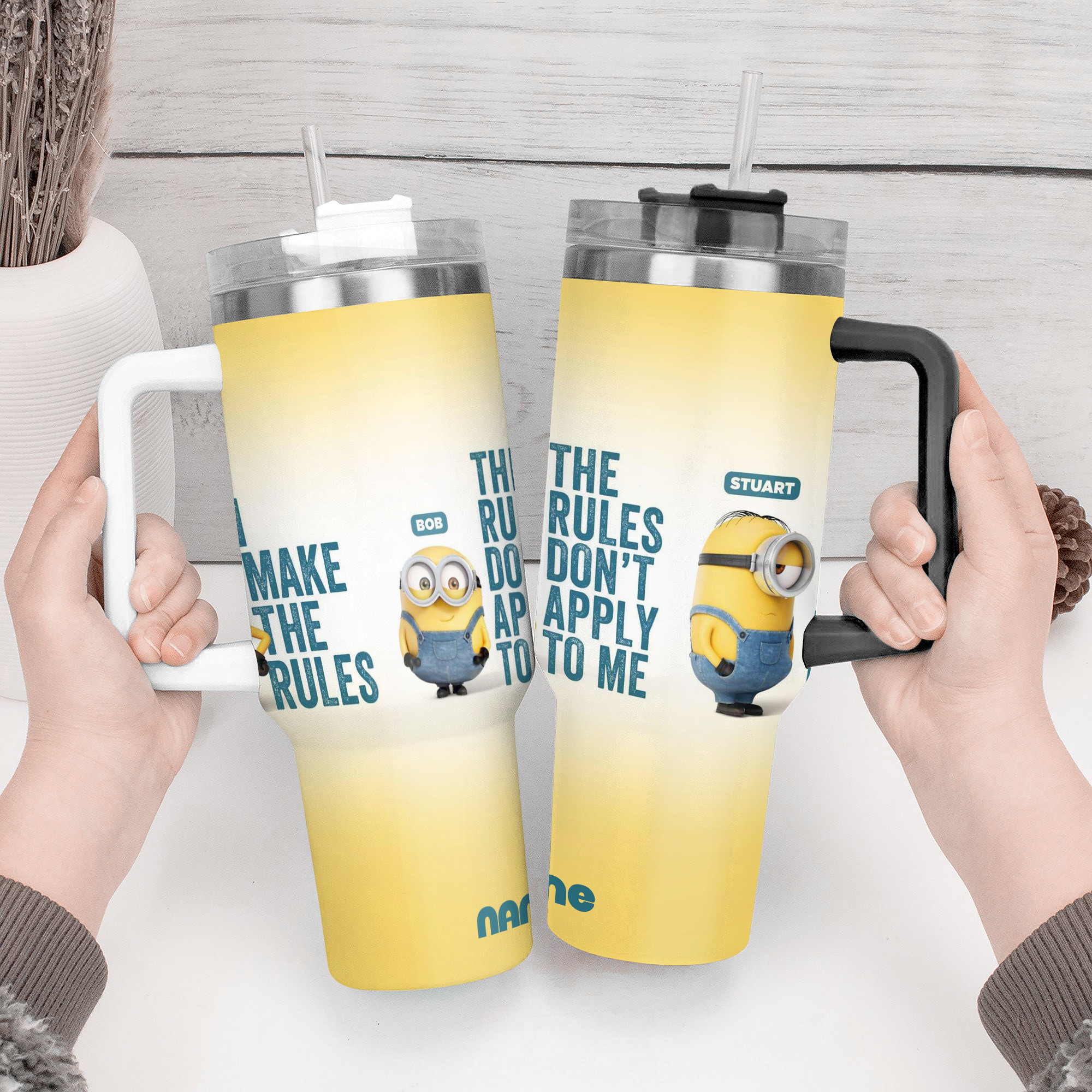 Minion Cartoon Custom Stanley Cup 40 oz 30 oz Tumbler With Handle