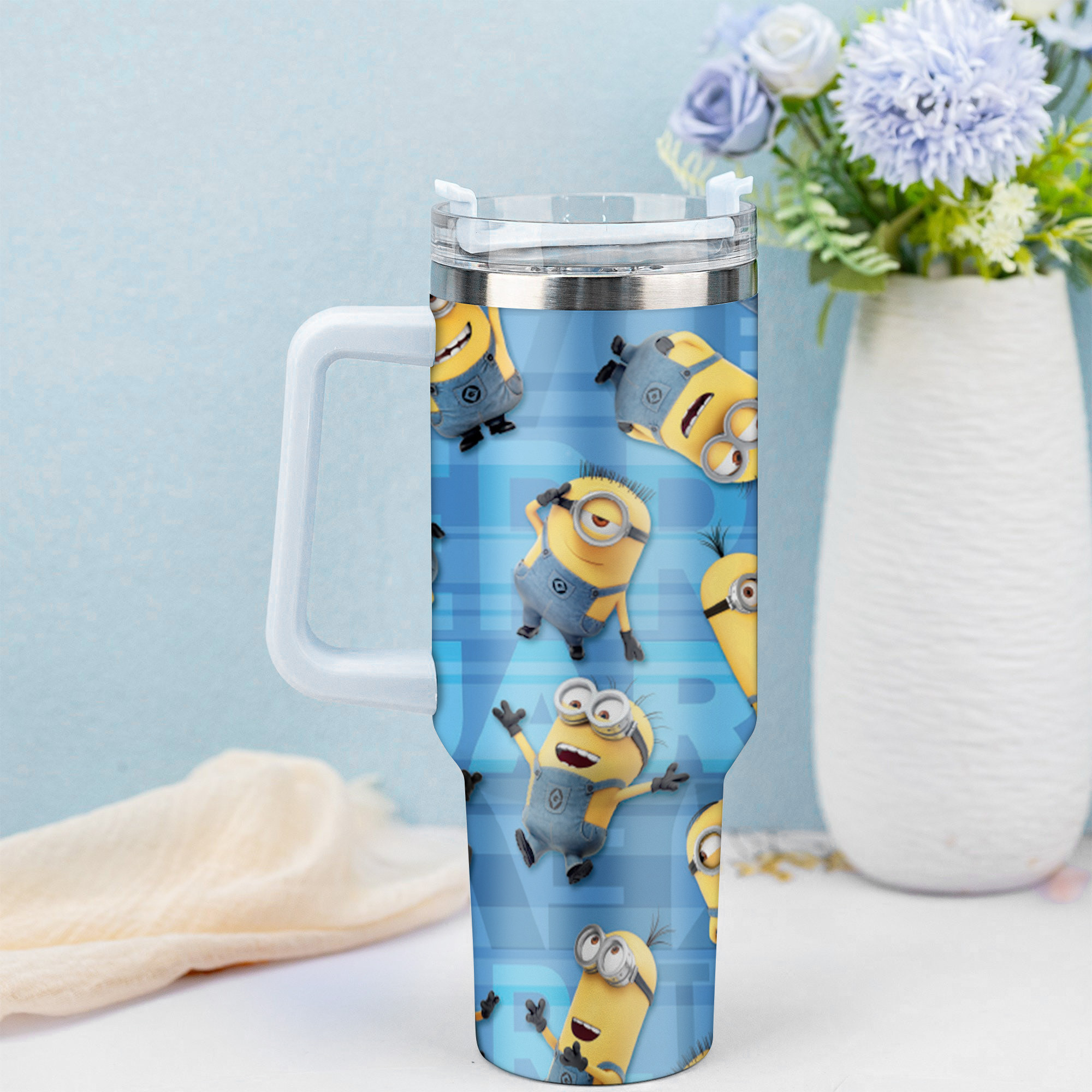 Minion Cartoon Custom Stanley Cup 40 oz 30 oz Tumbler With Handle