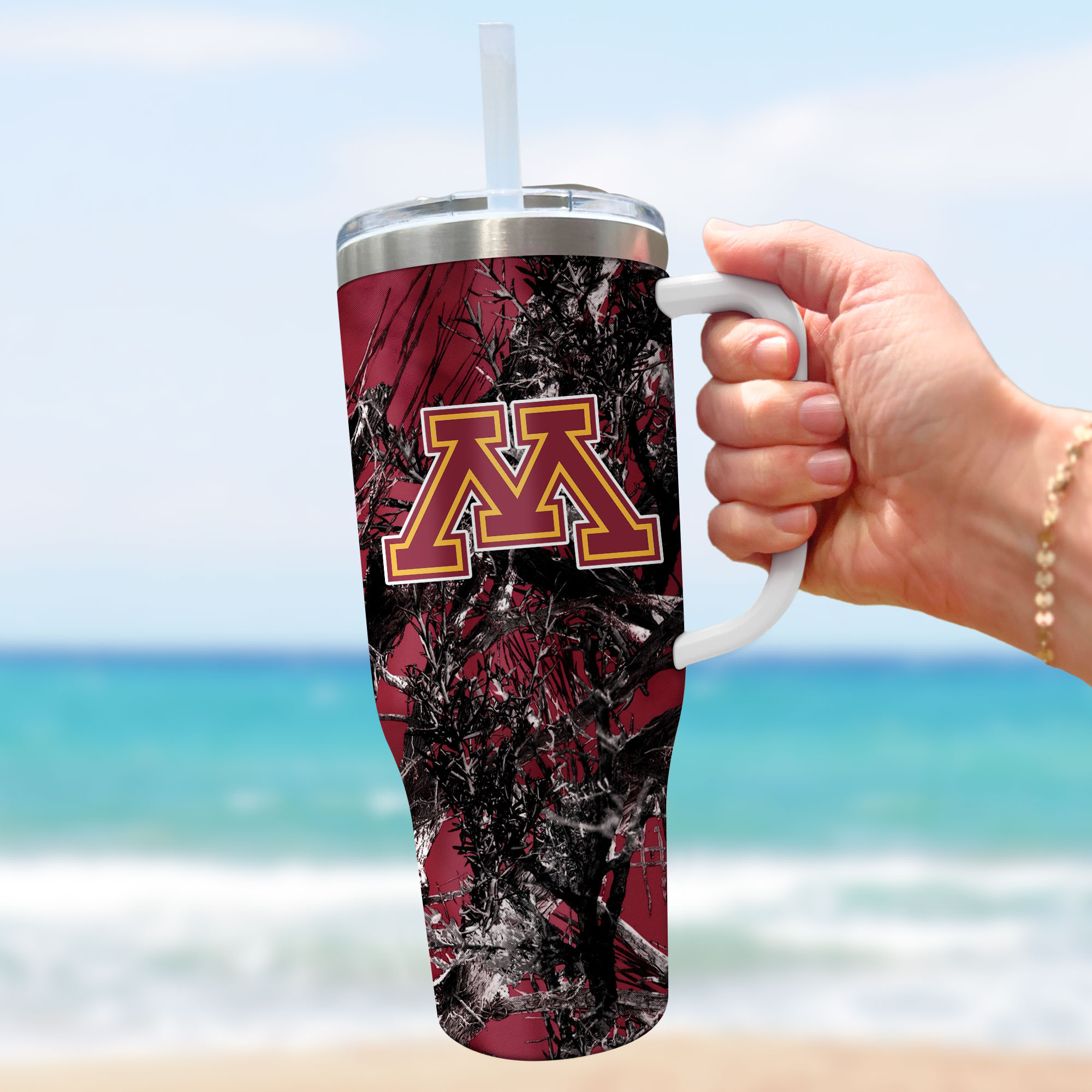 Minnesota Golden Gophers NCAA Hunting Custom Stanley Cup 40 oz 30 oz Tumbler With Handle
