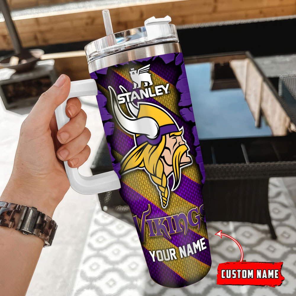Minnesota Vikings NFL Custom Stanley Cup 40 oz 30 oz Tumbler With Handle