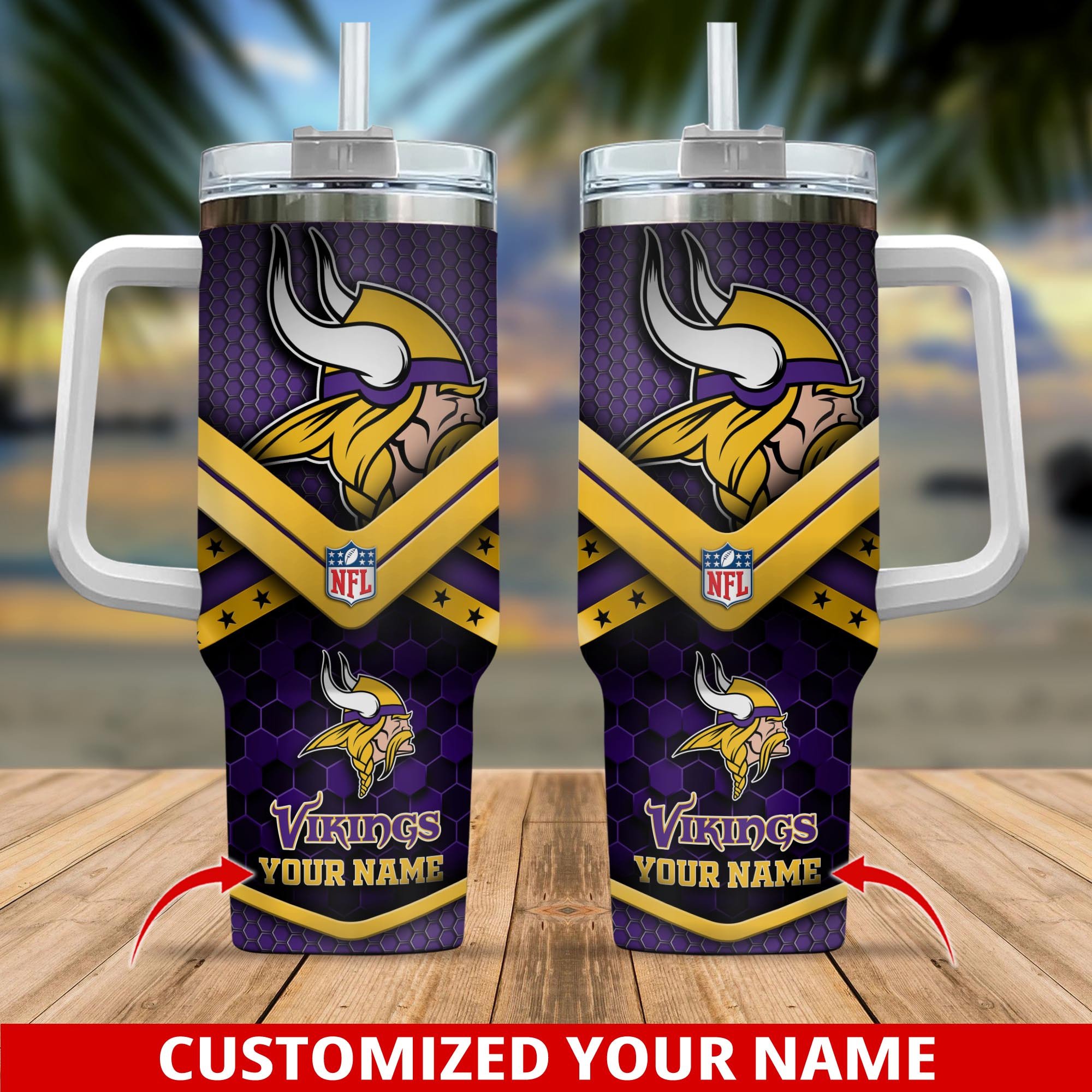 Minnesota Vikings NFL Custom Stanley Cup 40 oz 30 oz Tumbler With Handle
