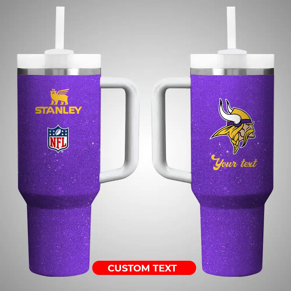 Minnesota Vikings NFL Custom Stanley Cup 40 oz 30 oz Tumbler With Handle