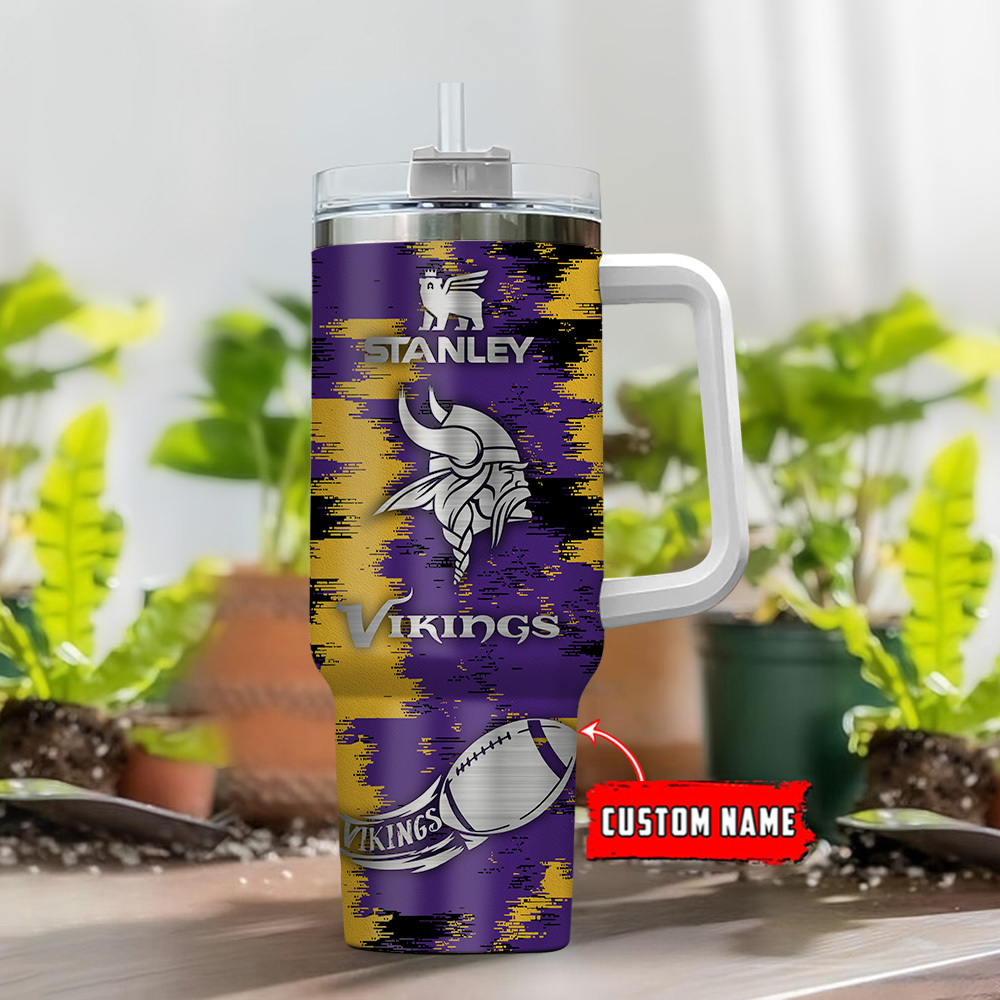 Minnesota Vikings NFL Custom Stanley Cup 40 oz 30 oz Tumbler With Handle