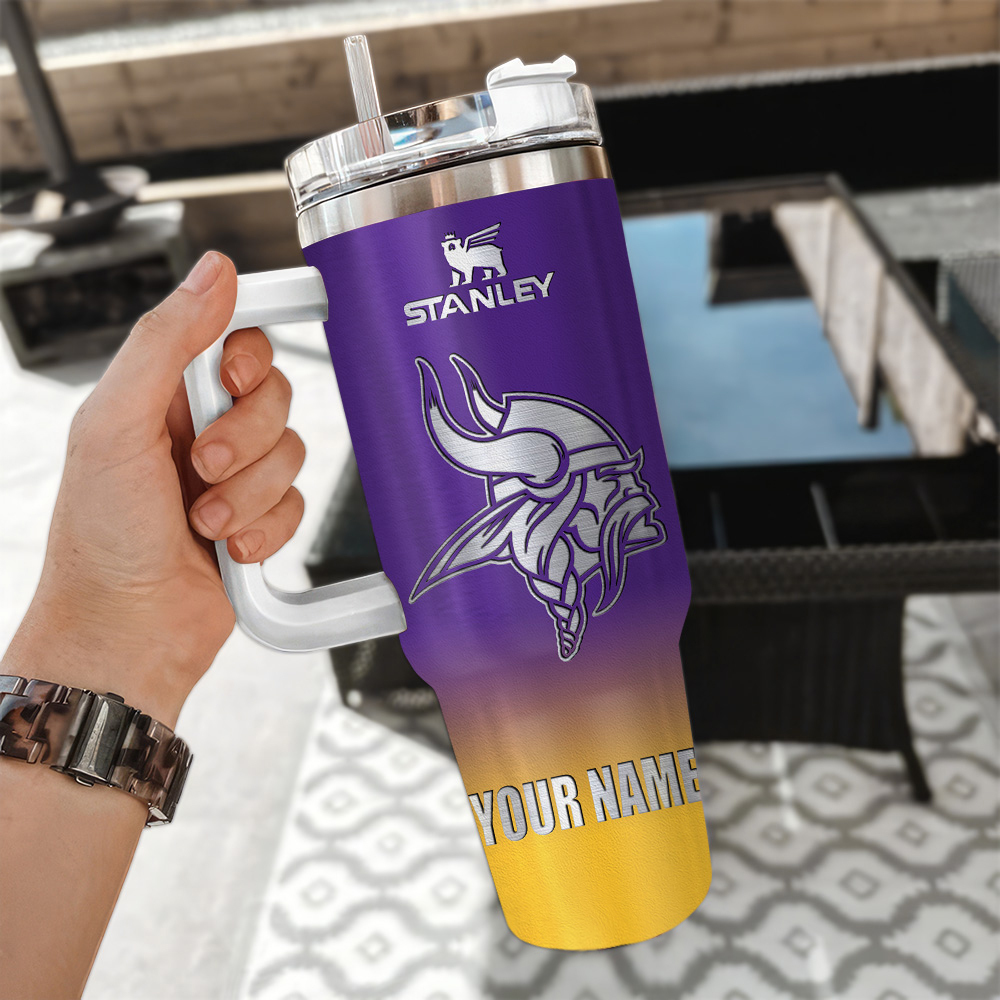 Minnesota Vikings NFL Custom Stanley Cup 40 oz 30 oz Tumbler With Handle