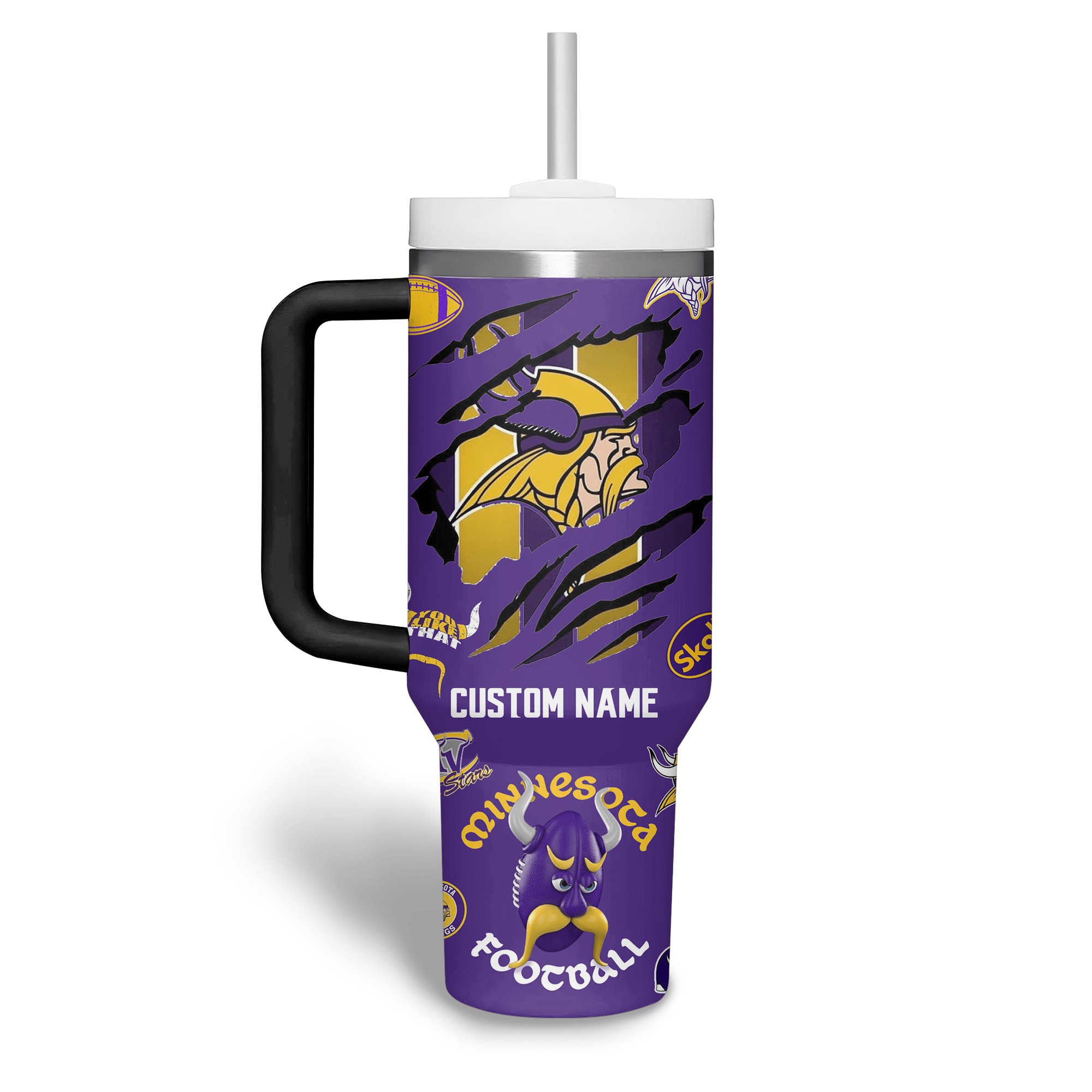 Minnesota Vikings NFL Custom Stanley Cup 40 oz 30 oz Tumbler With Handle