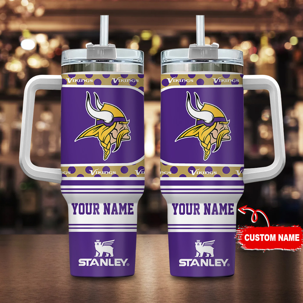 Minnesota Vikings NFL Custom Stanley Cup 40 oz 30 oz Tumbler With Handle