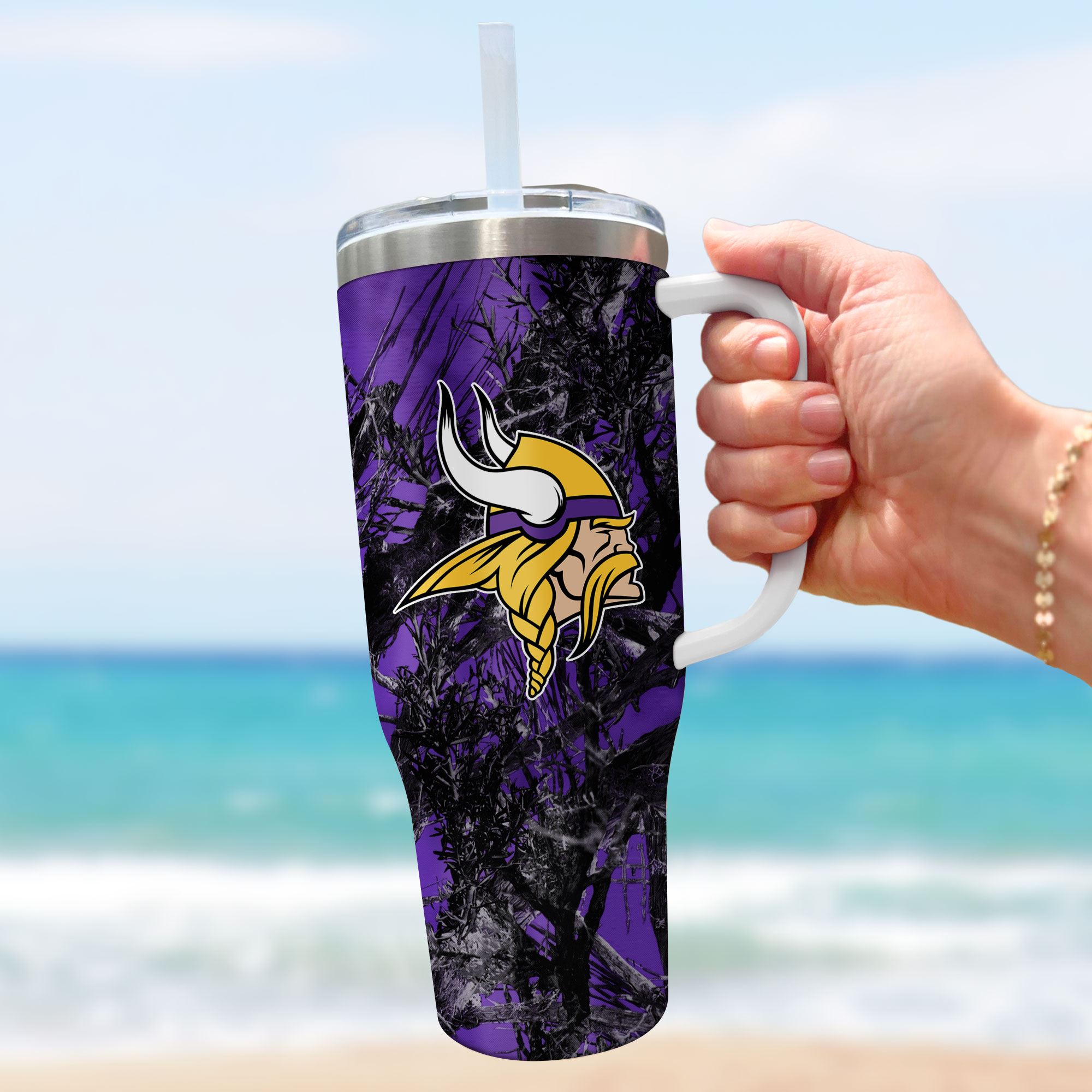 Minnesota Vikings NFL Hunting Custom Stanley Cup 40 oz 30 oz Tumbler With Handle