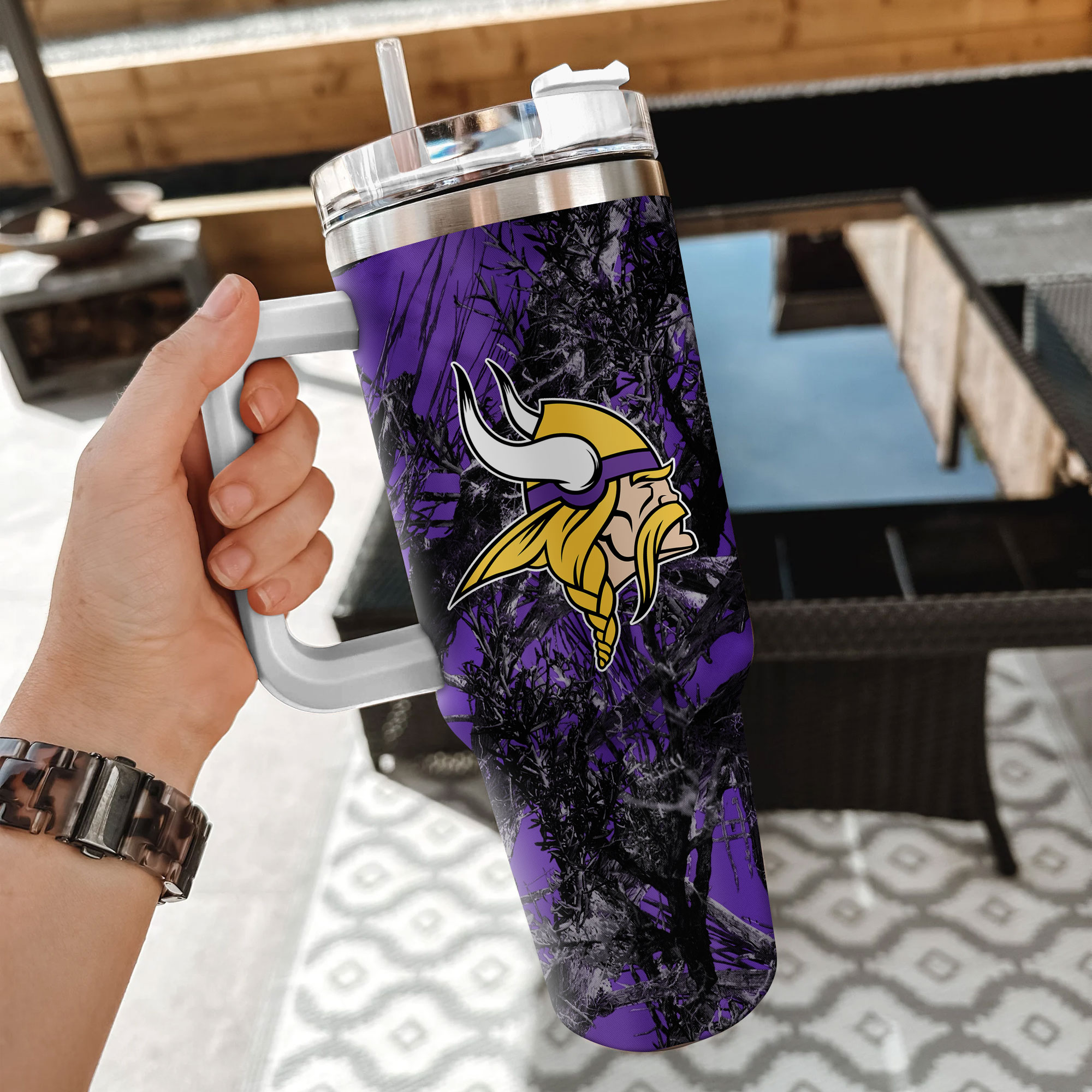 Minnesota Vikings NFL Hunting Custom Stanley Cup 40 oz 30 oz Tumbler With Handle