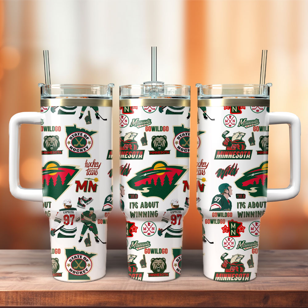 Minnesota Wild NHL Sport Custom Stanley Cup 40 oz 30 oz Tumbler With Handle