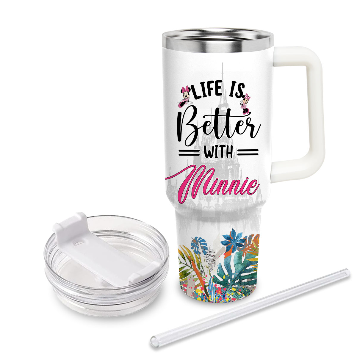 Minnie Mickey Mouse And Friends Cartoon Custom Stanley Cup 40 oz 30 oz Tumbler With Handle