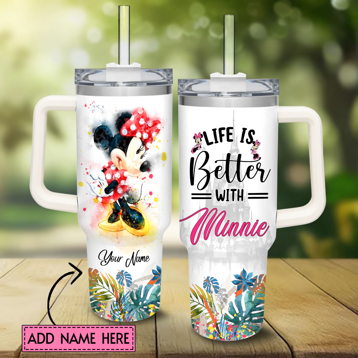 Minnie Mickey Mouse And Friends Cartoon Custom Stanley Cup 40 oz 30 oz Tumbler With Handle