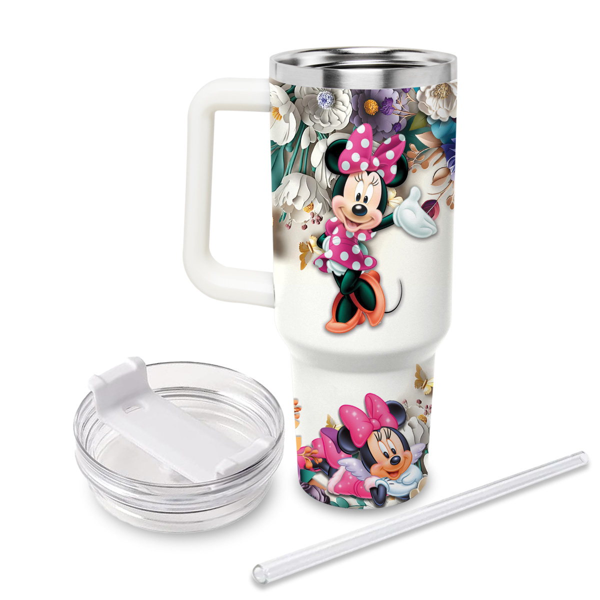 Minnie Mickey Mouse And Friends Cartoon Custom Stanley Cup 40 oz 30 oz Tumbler With Handle